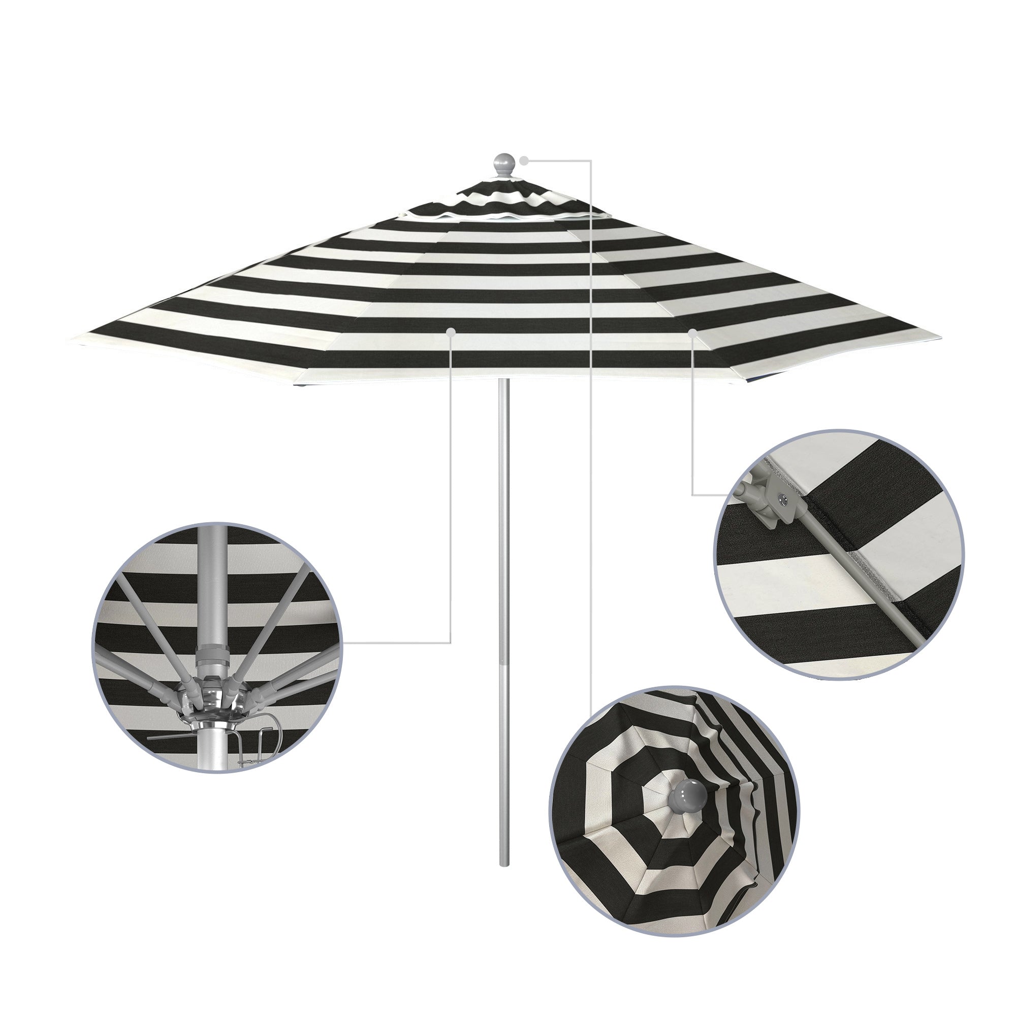 9' Venture Series Patio Umbrella - Sunbrella Fabric