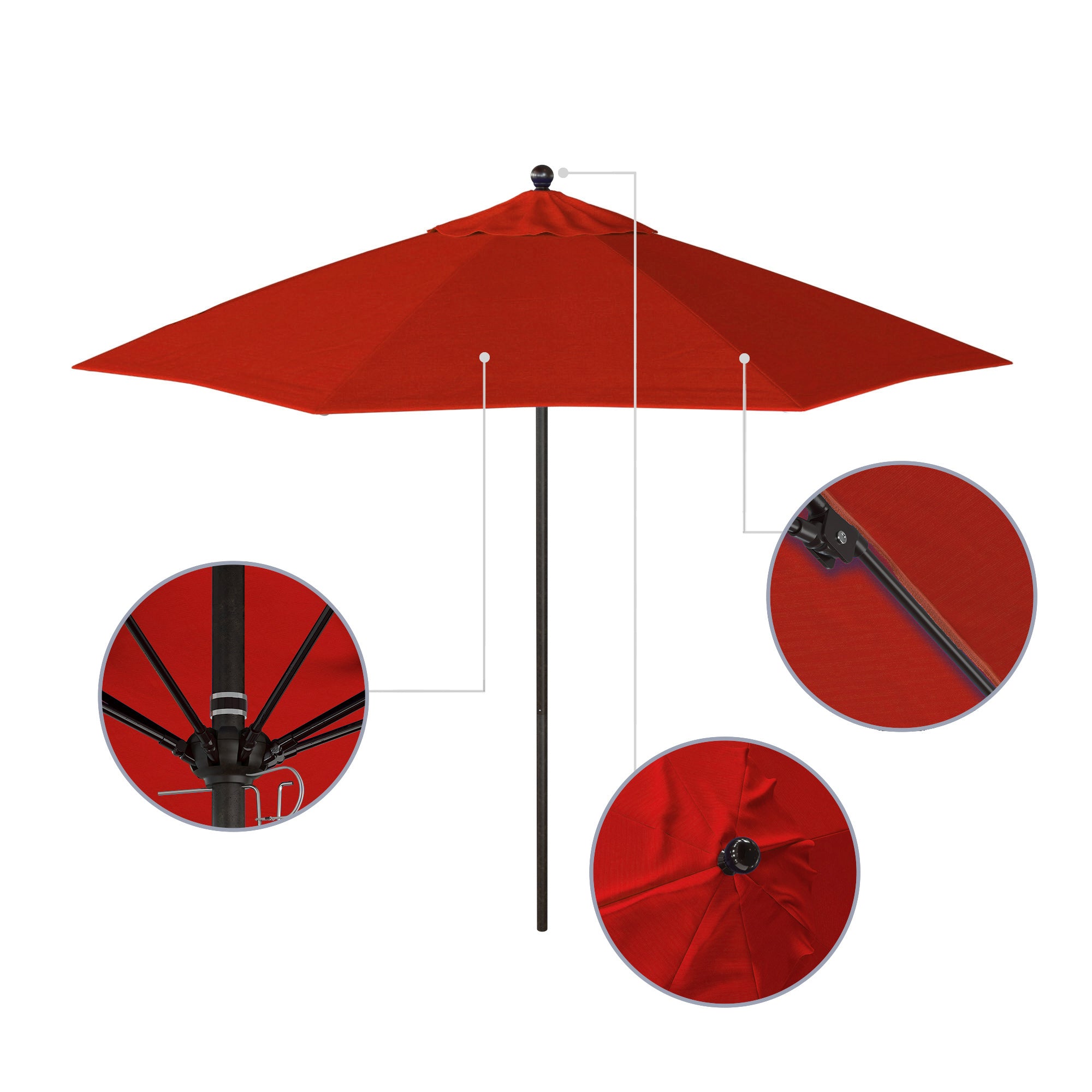 9' Venture Series Patio Umbrella - Sunbrella Fabric