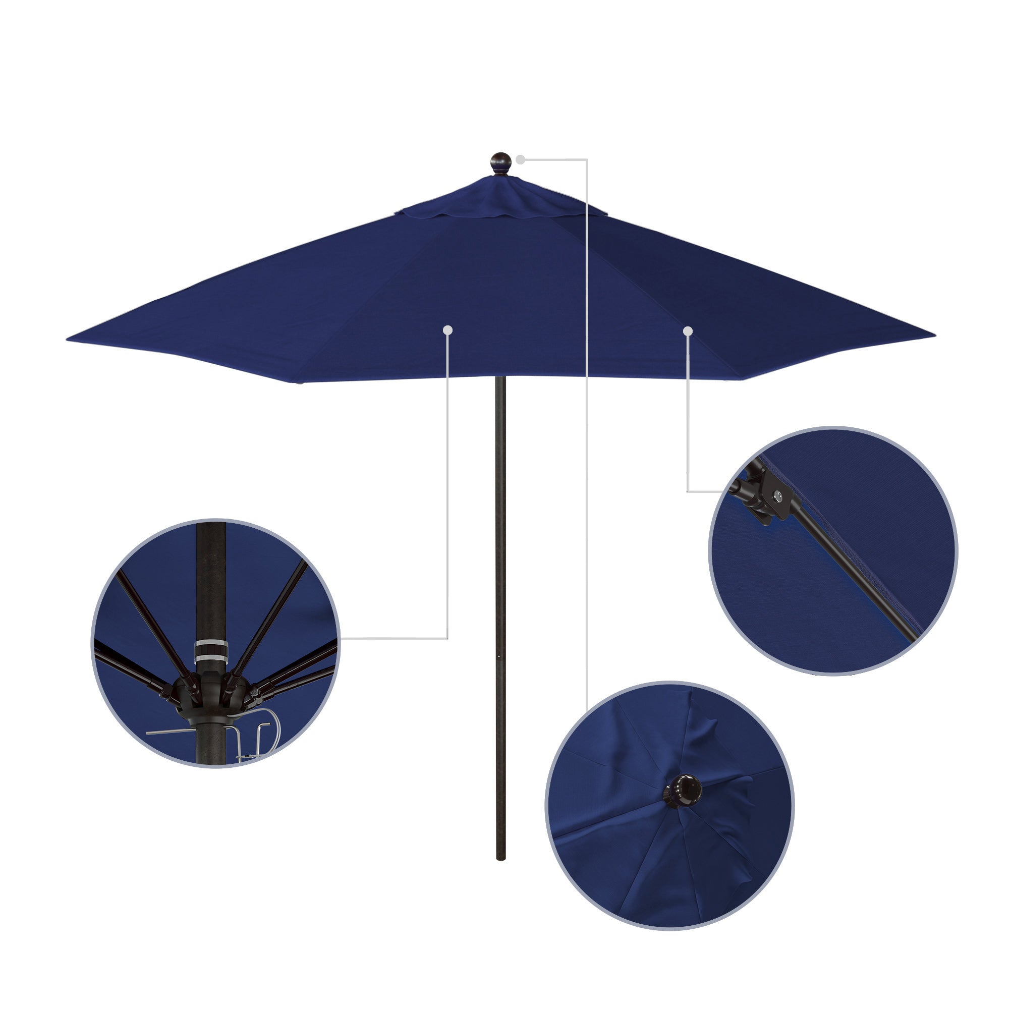 9' Venture Series Patio Umbrella - Sunbrella Fabric
