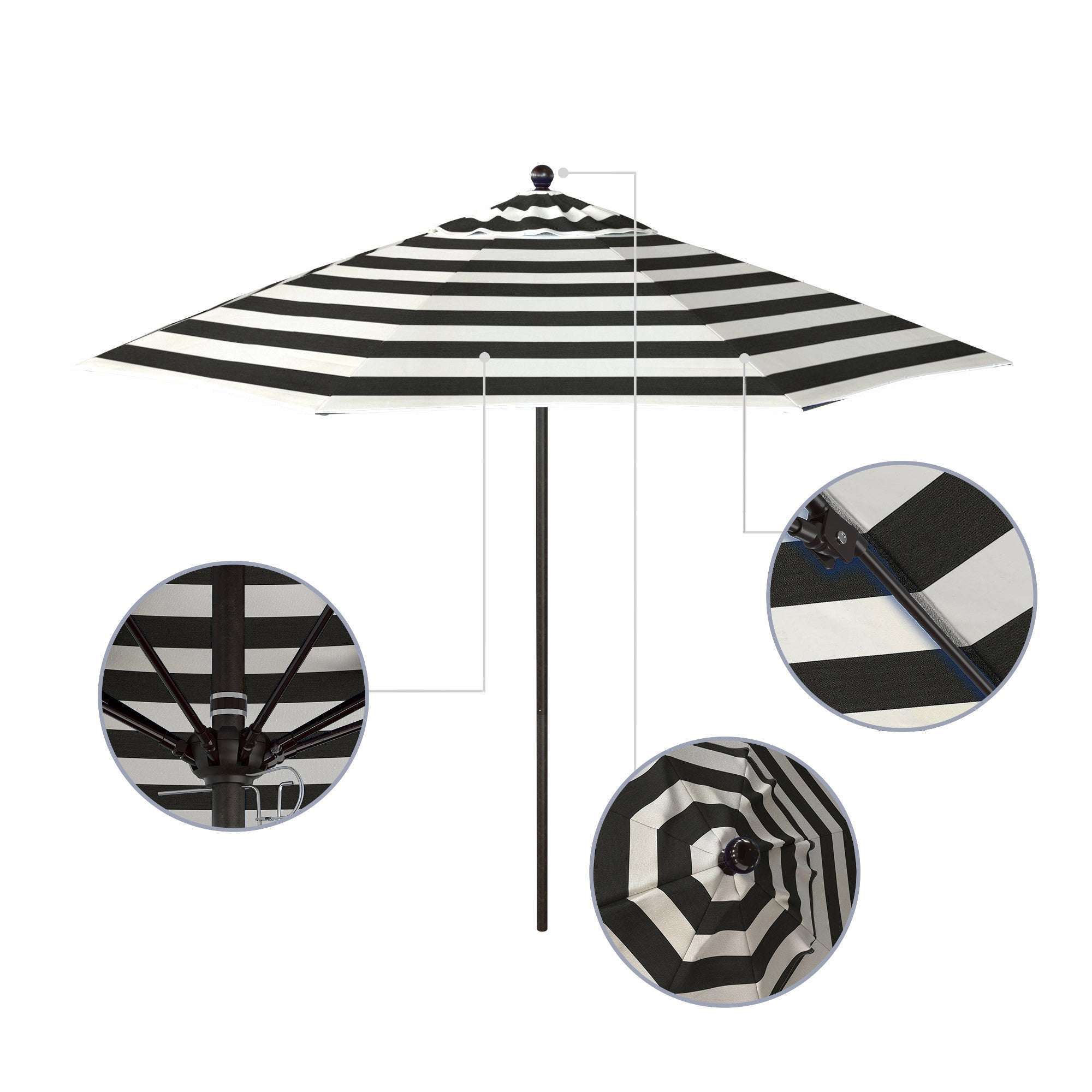 9' Venture Series Patio Umbrella - Sunbrella Fabric
