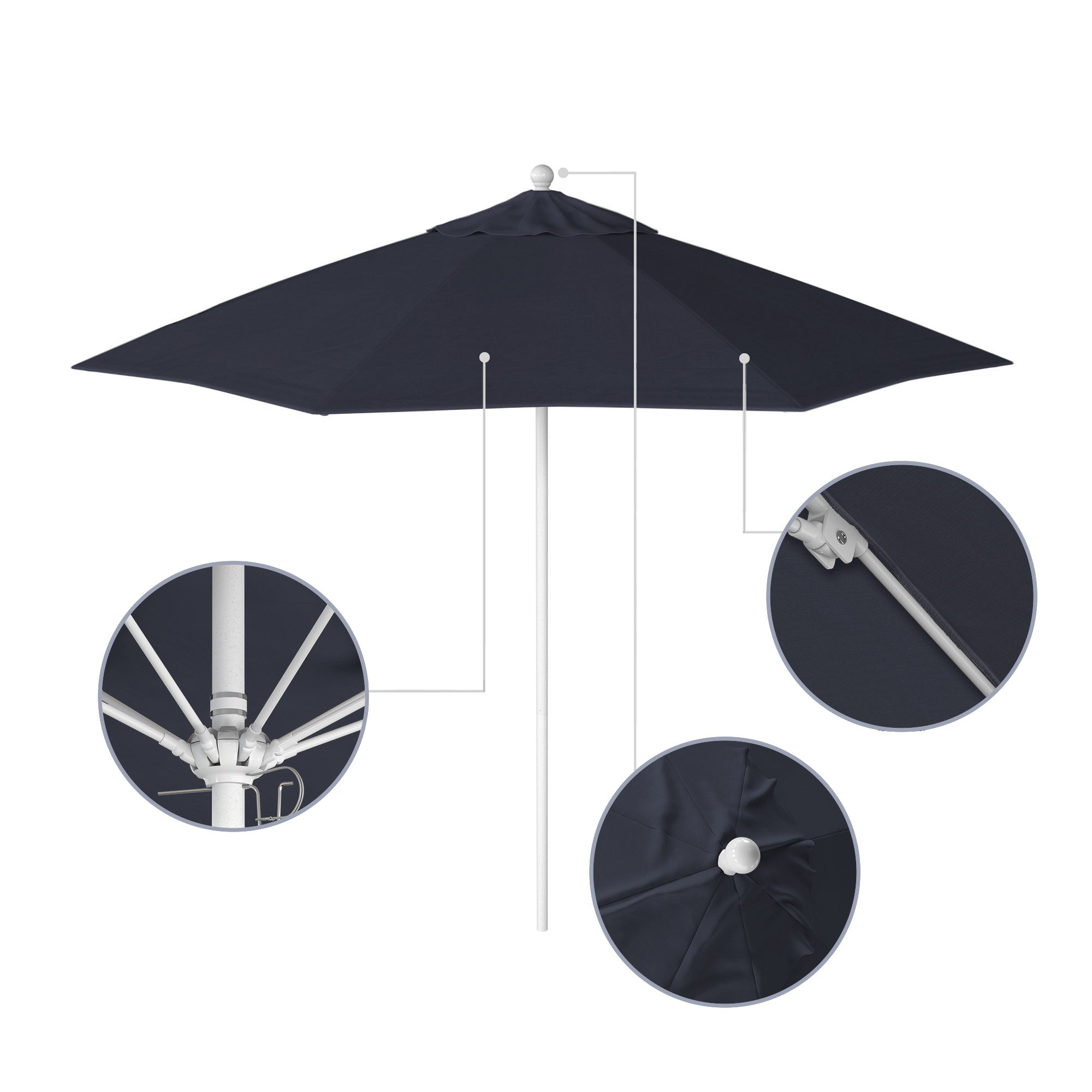 9' Venture Series Patio Umbrella - Sunbrella Fabric
