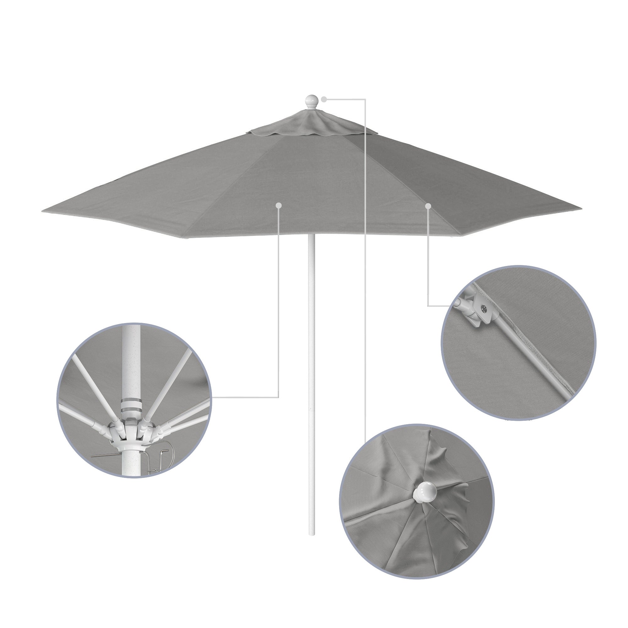 9' Venture Series Patio Umbrella - Sunbrella Fabric