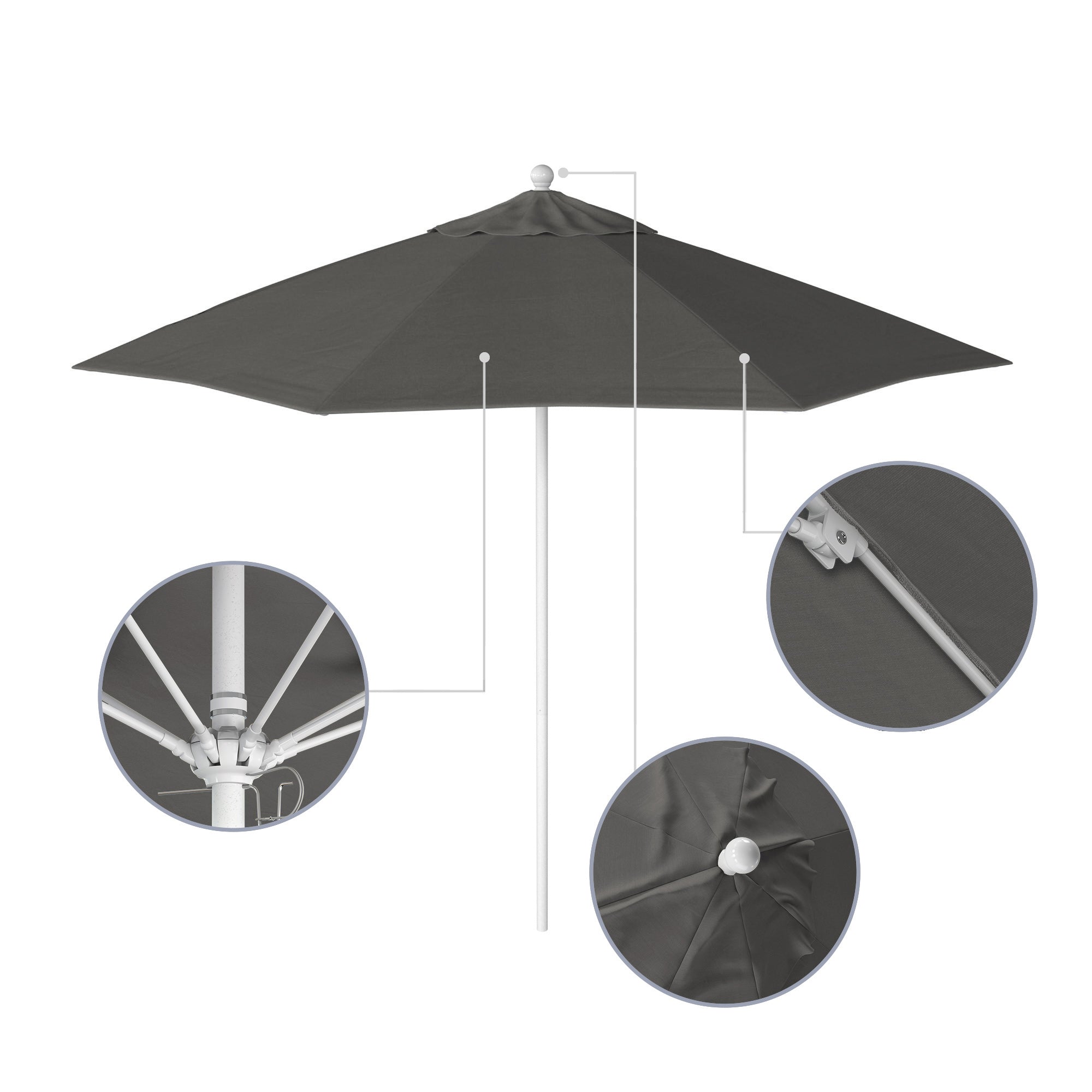 9' Venture Series Patio Umbrella - Sunbrella Fabric