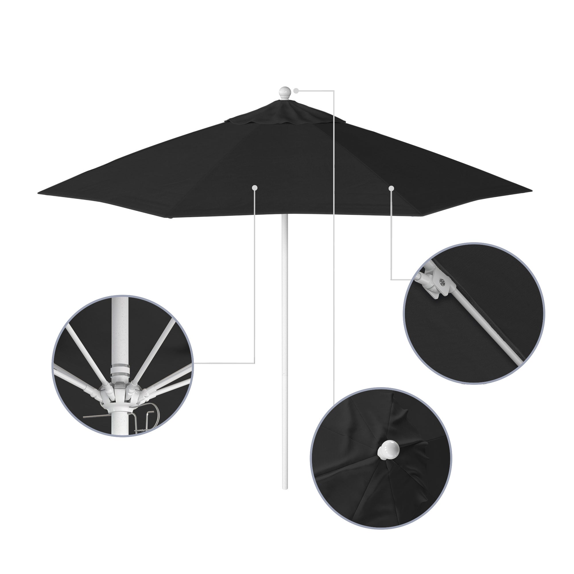 9' Venture Series Patio Umbrella - Sunbrella Fabric
