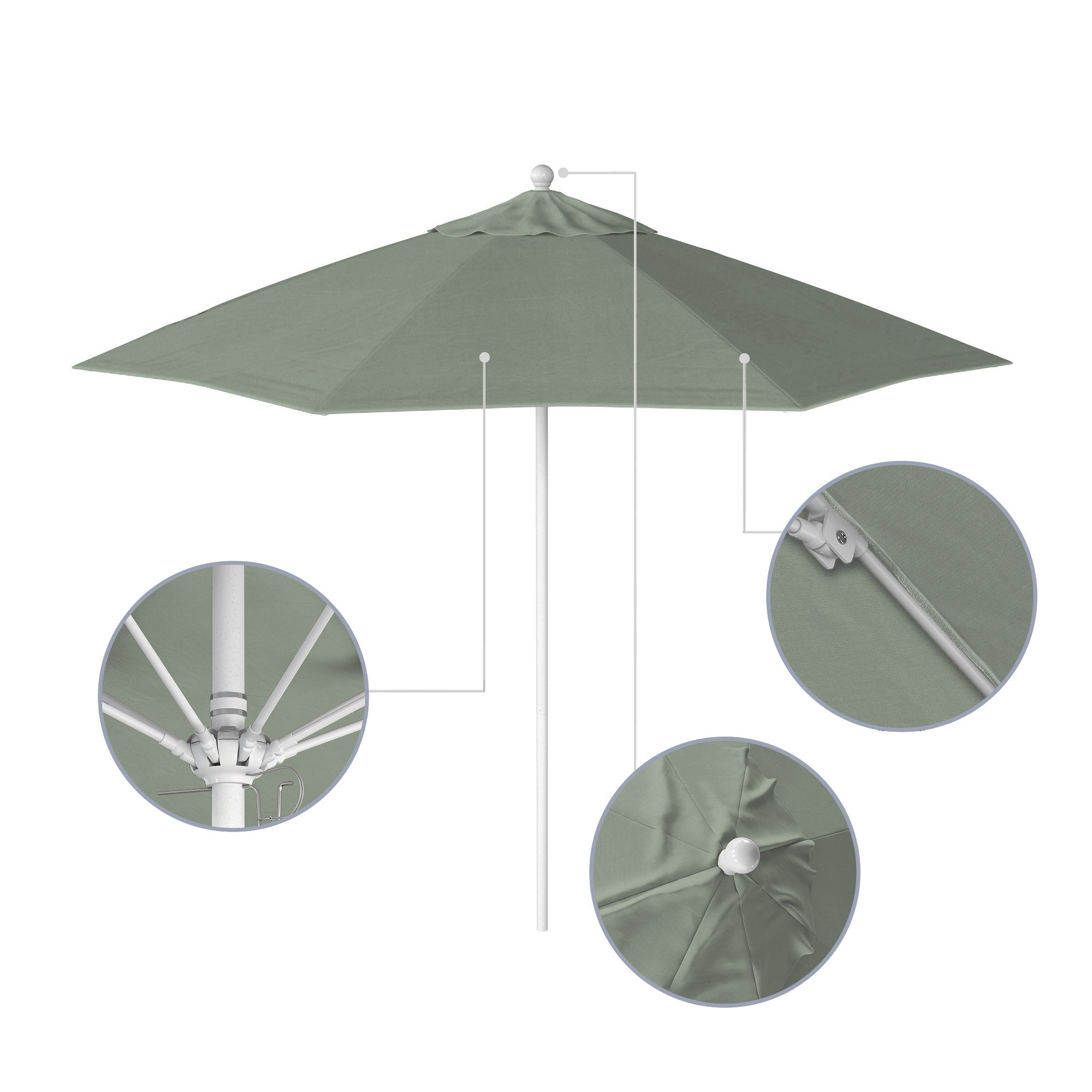 9' Venture Series Patio Umbrella - Sunbrella Fabric