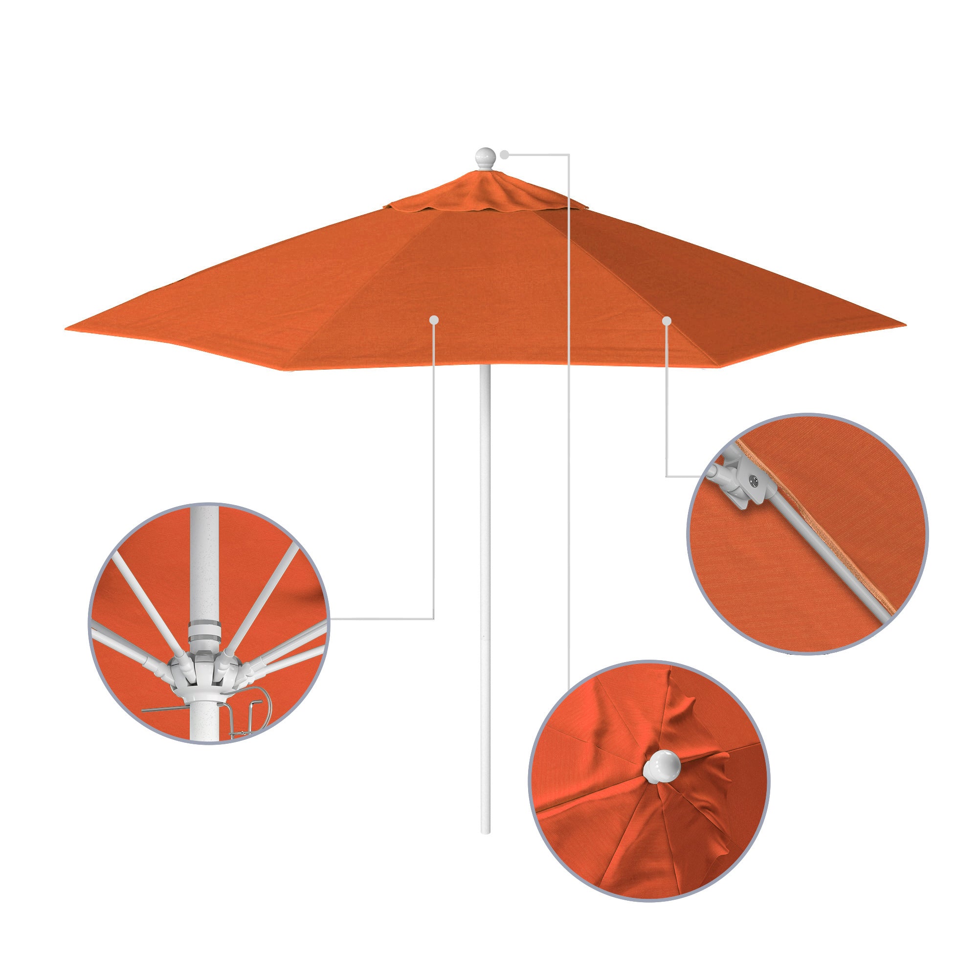 9' Venture Series Patio Umbrella - Sunbrella Fabric