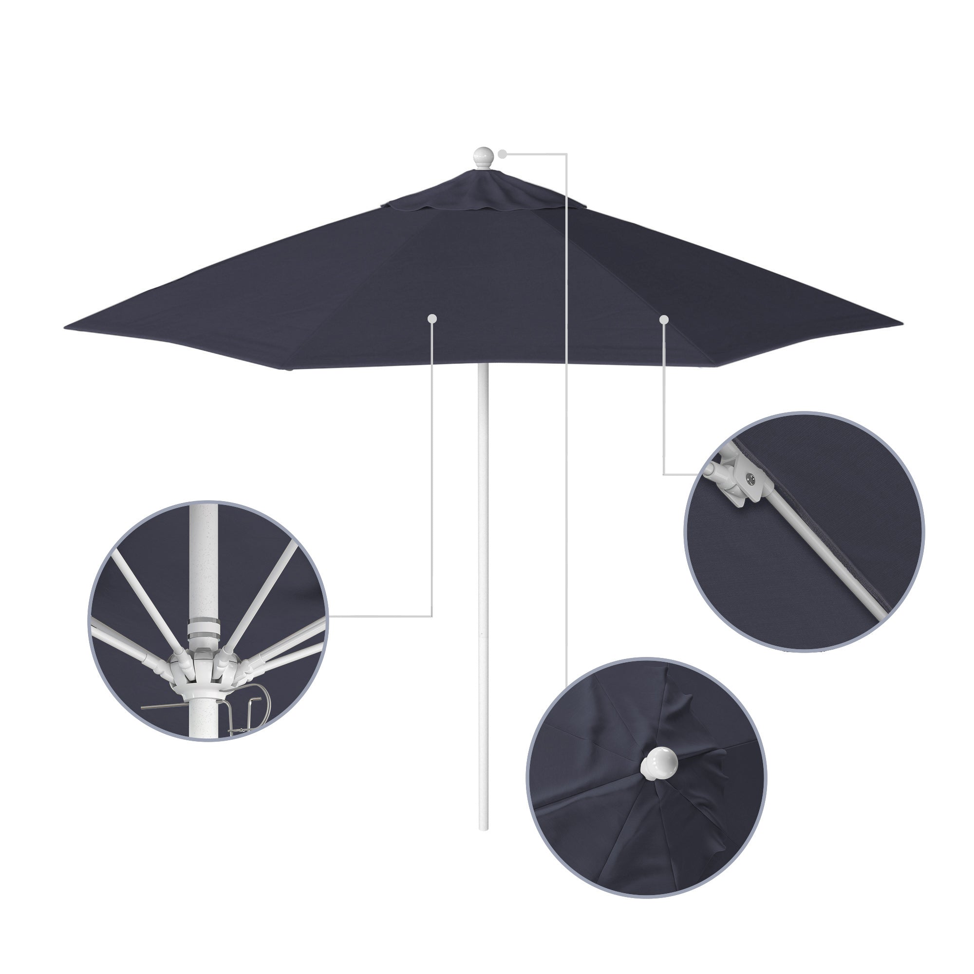 9' Venture Series Patio Umbrella - Sunbrella Fabric