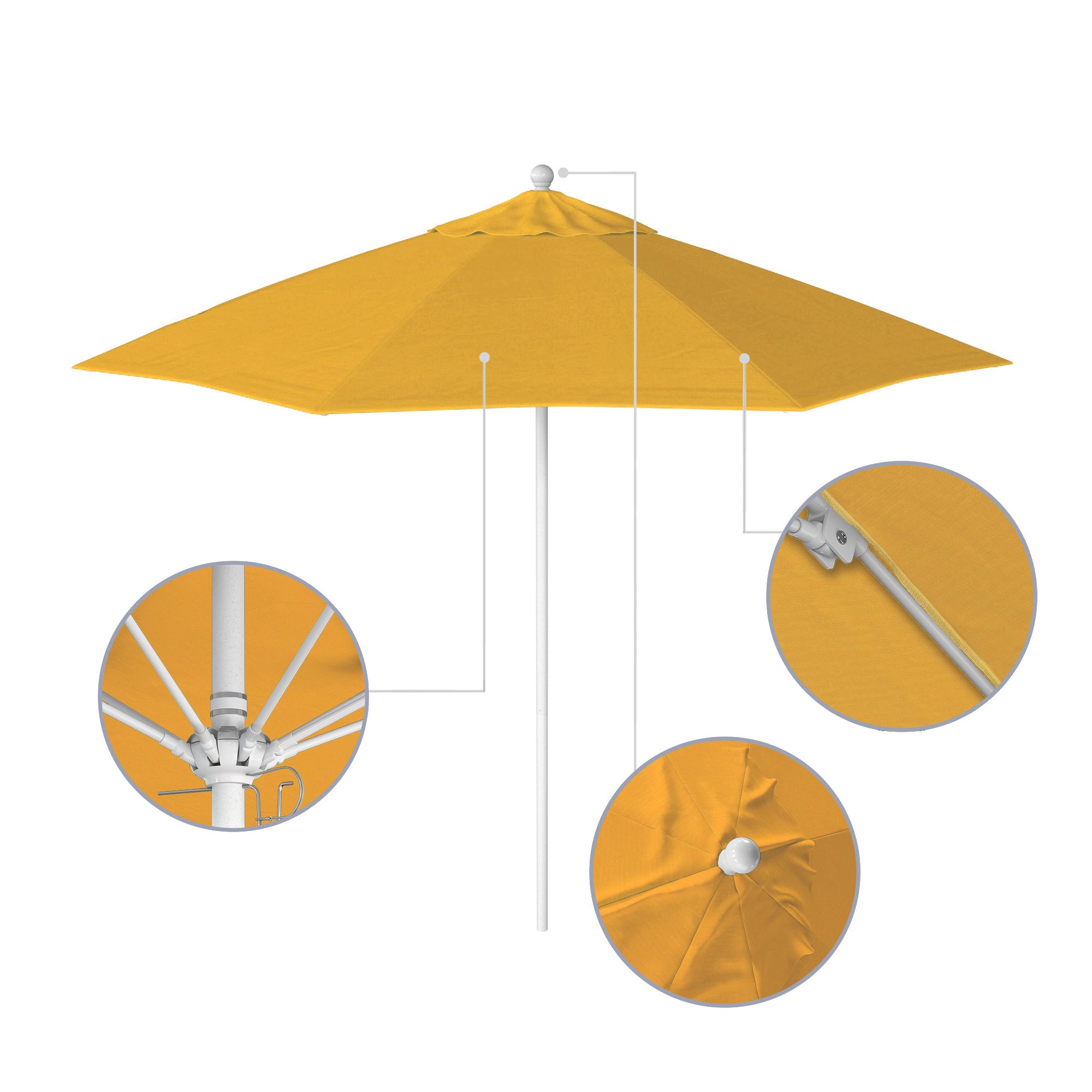 9' Venture Series Patio Umbrella - Sunbrella Fabric