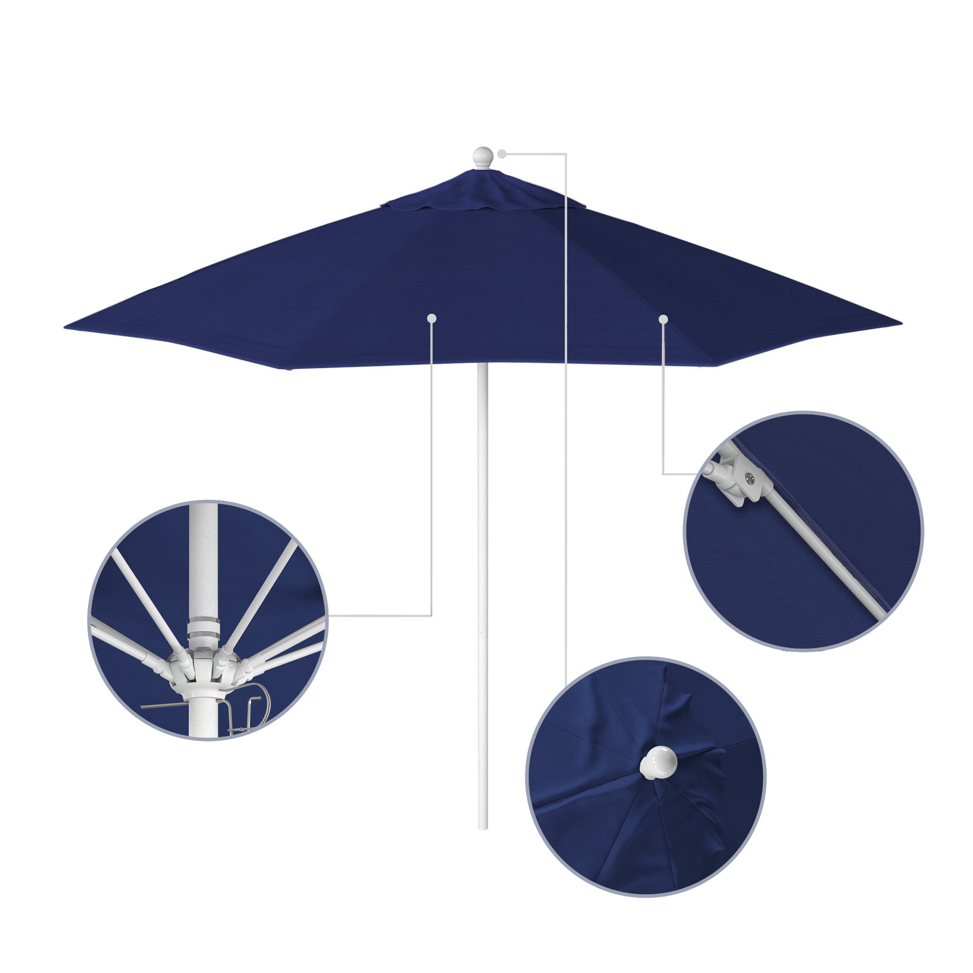 9' Venture Series Patio Umbrella - Sunbrella Fabric