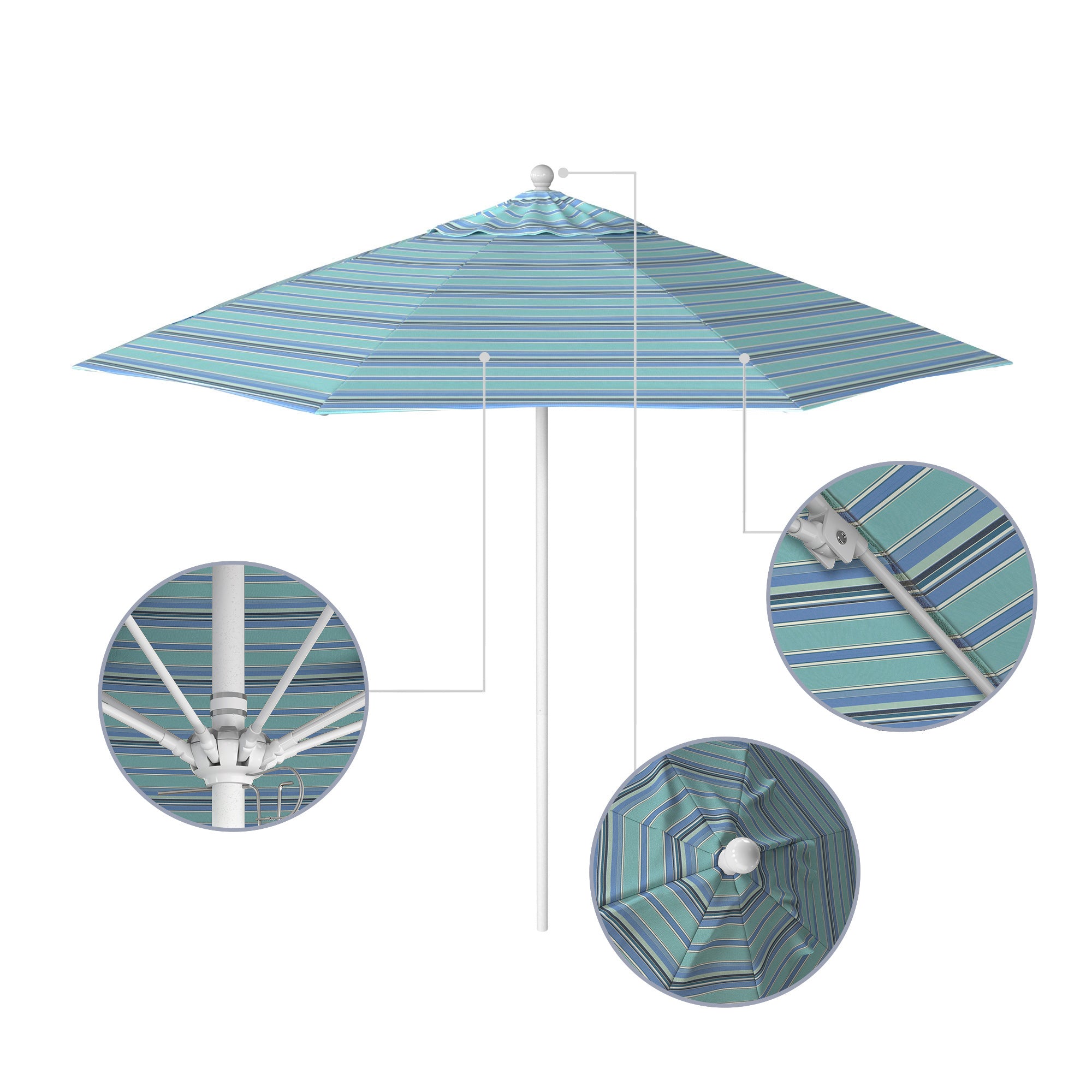 9' Venture Series Patio Umbrella - Sunbrella Fabric