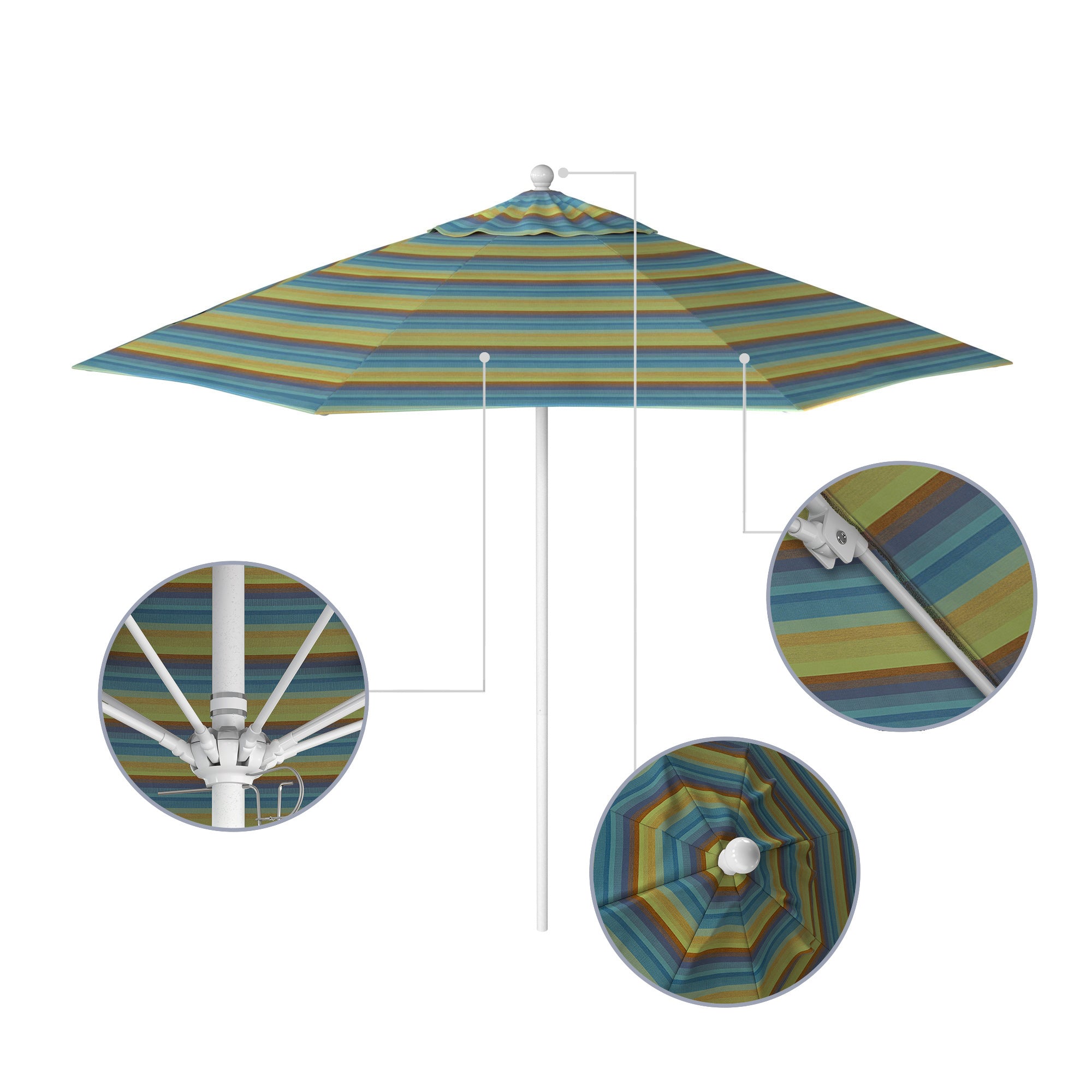 9' Venture Series Patio Umbrella - Sunbrella Fabric