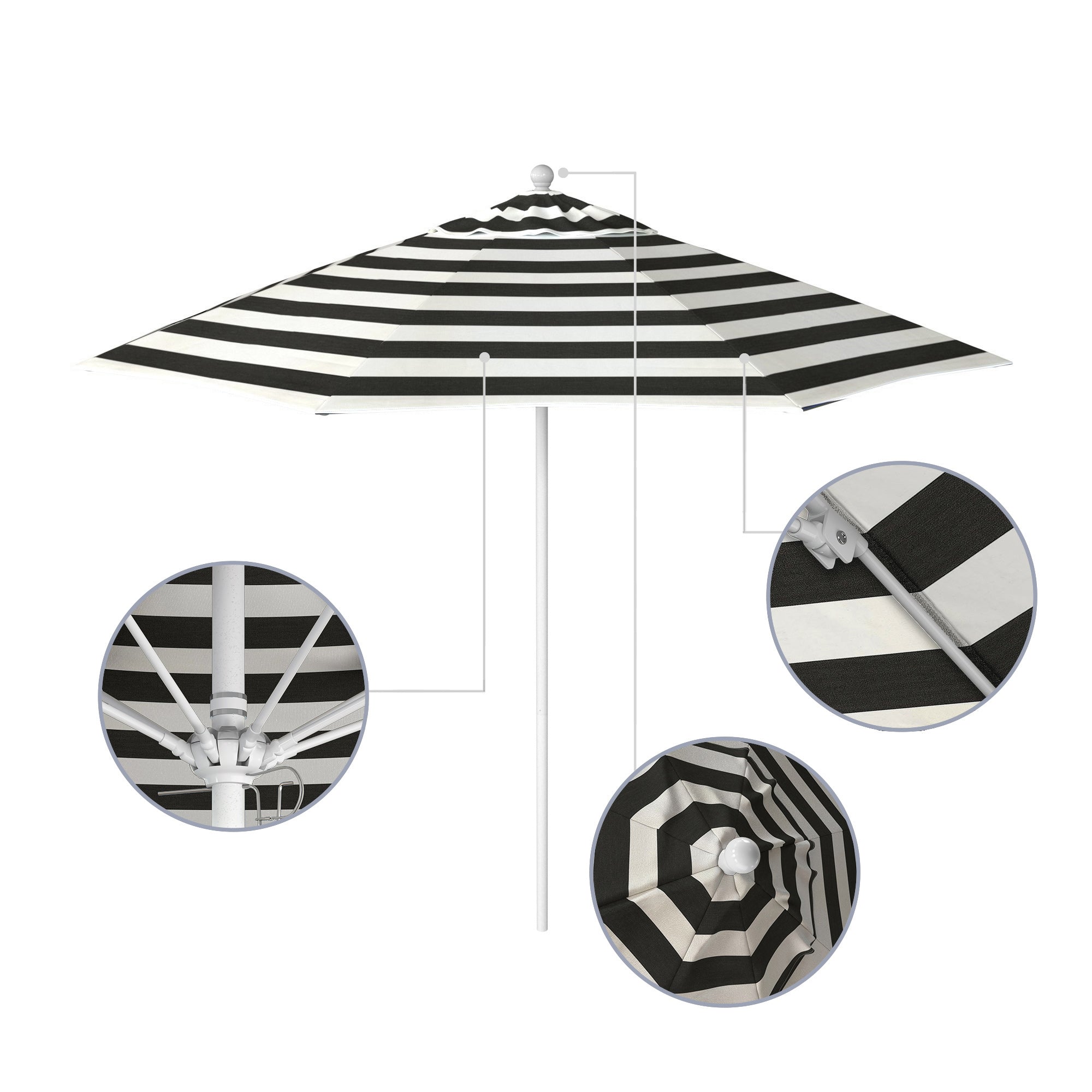 9' Venture Series Patio Umbrella - Sunbrella Fabric