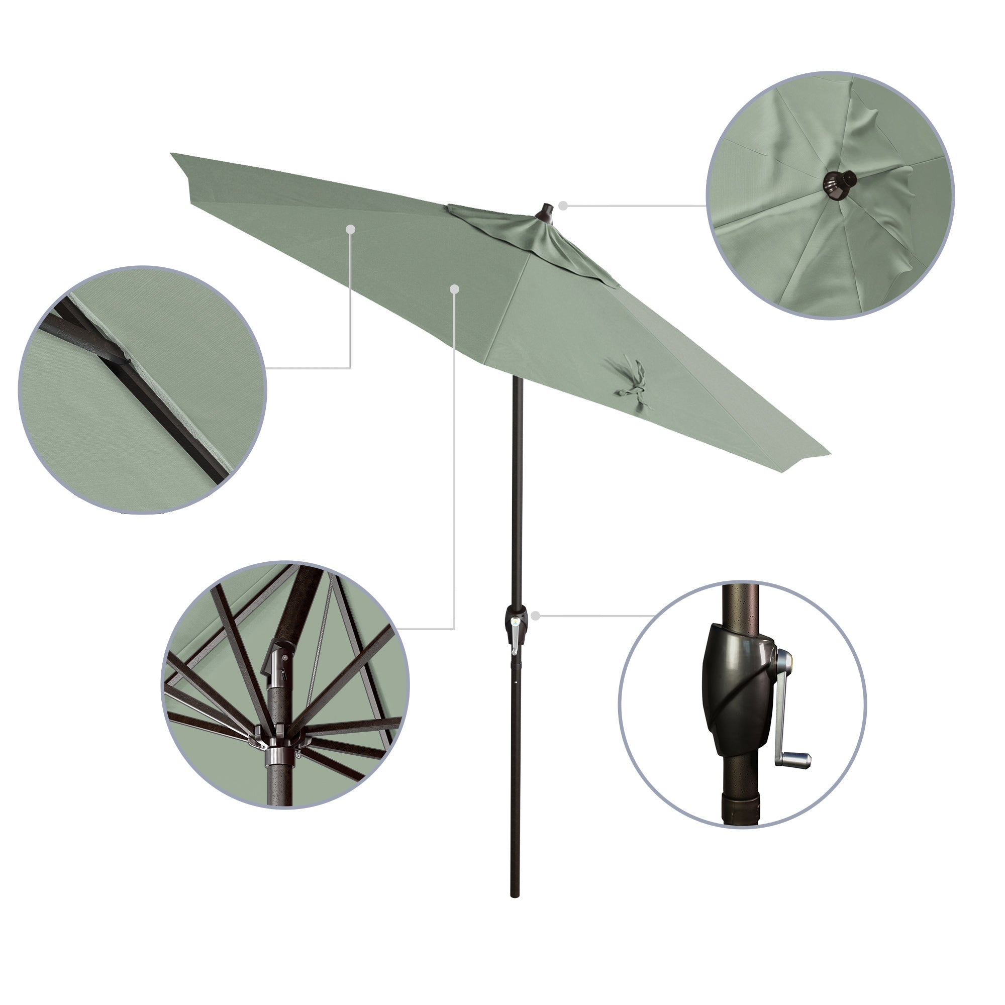 7.5' Casa Series Patio Umbrella - Sunbrella Fabric