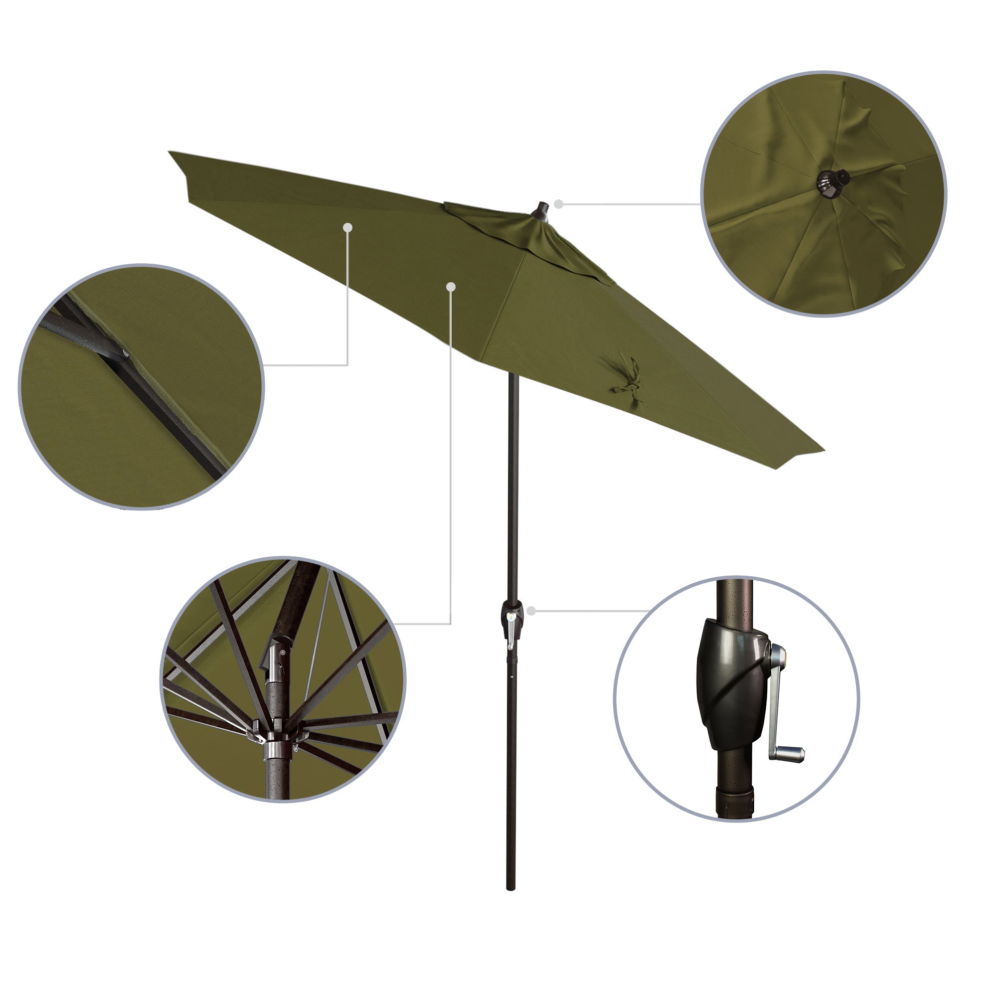 7.5' Casa Series Patio Umbrella - Sunbrella Fabric
