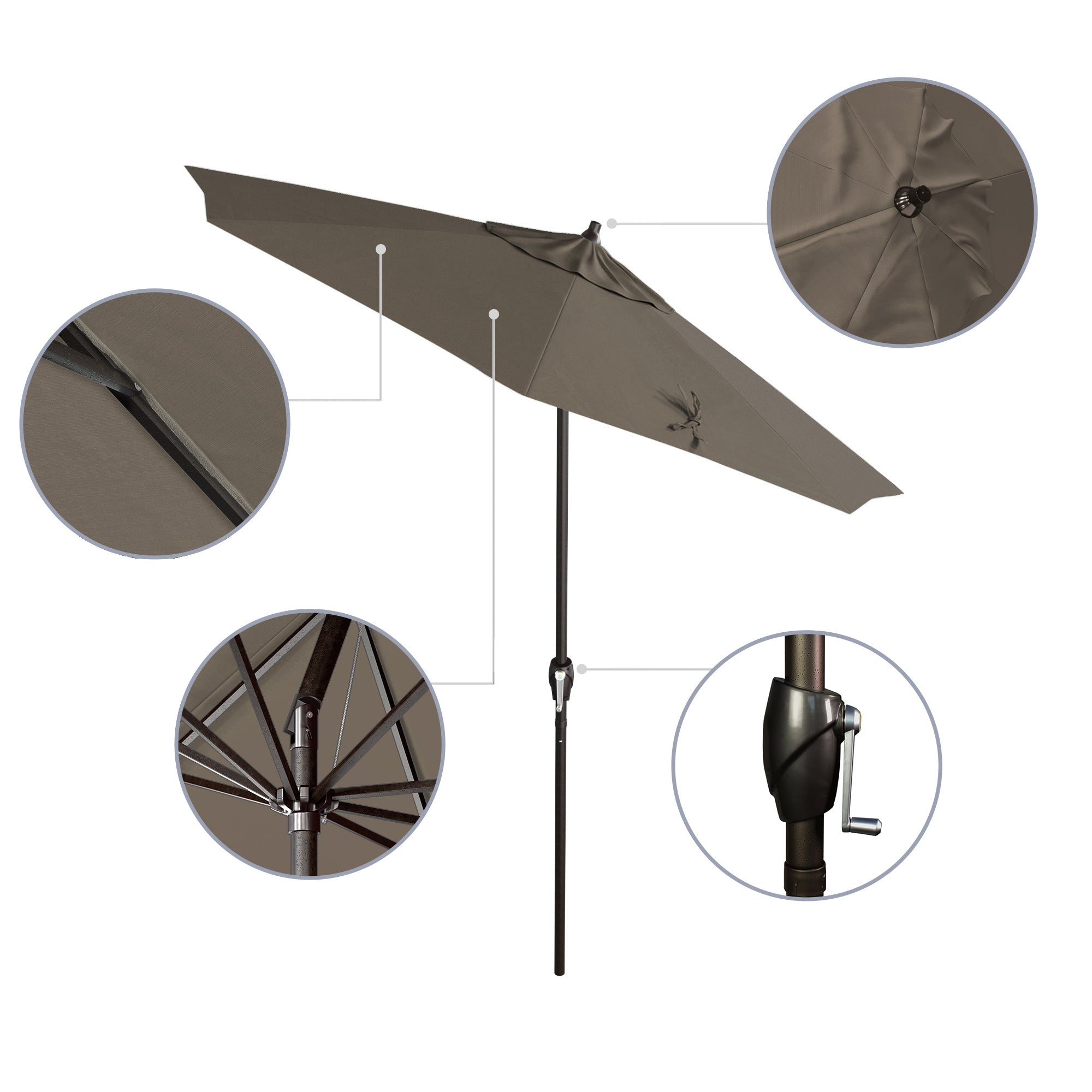 7.5' Casa Series Patio Umbrella - Sunbrella Fabric