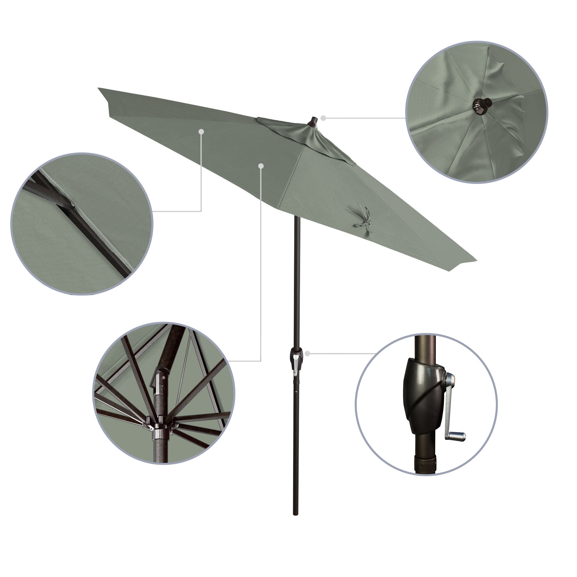 7.5' Casa Series Patio Umbrella - Sunbrella Fabric