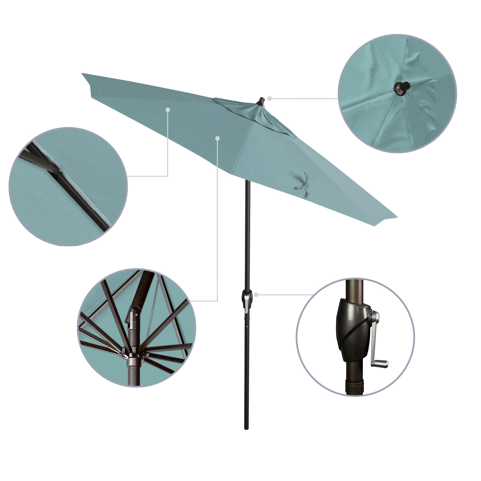 7.5' Casa Series Patio Umbrella - Sunbrella Fabric
