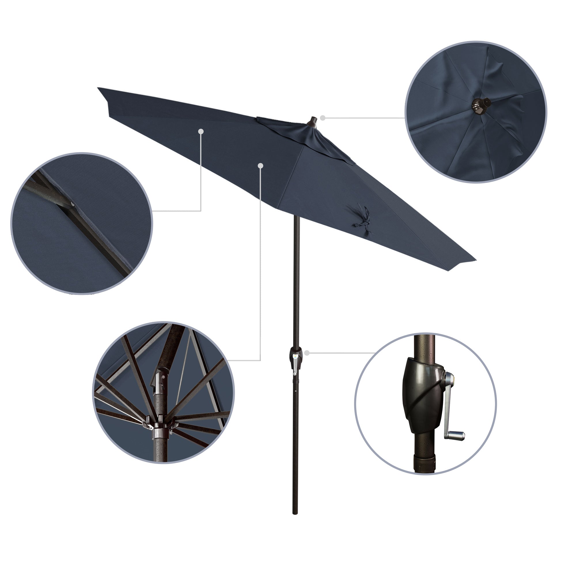 7.5' Casa Series Patio Umbrella - Sunbrella Fabric