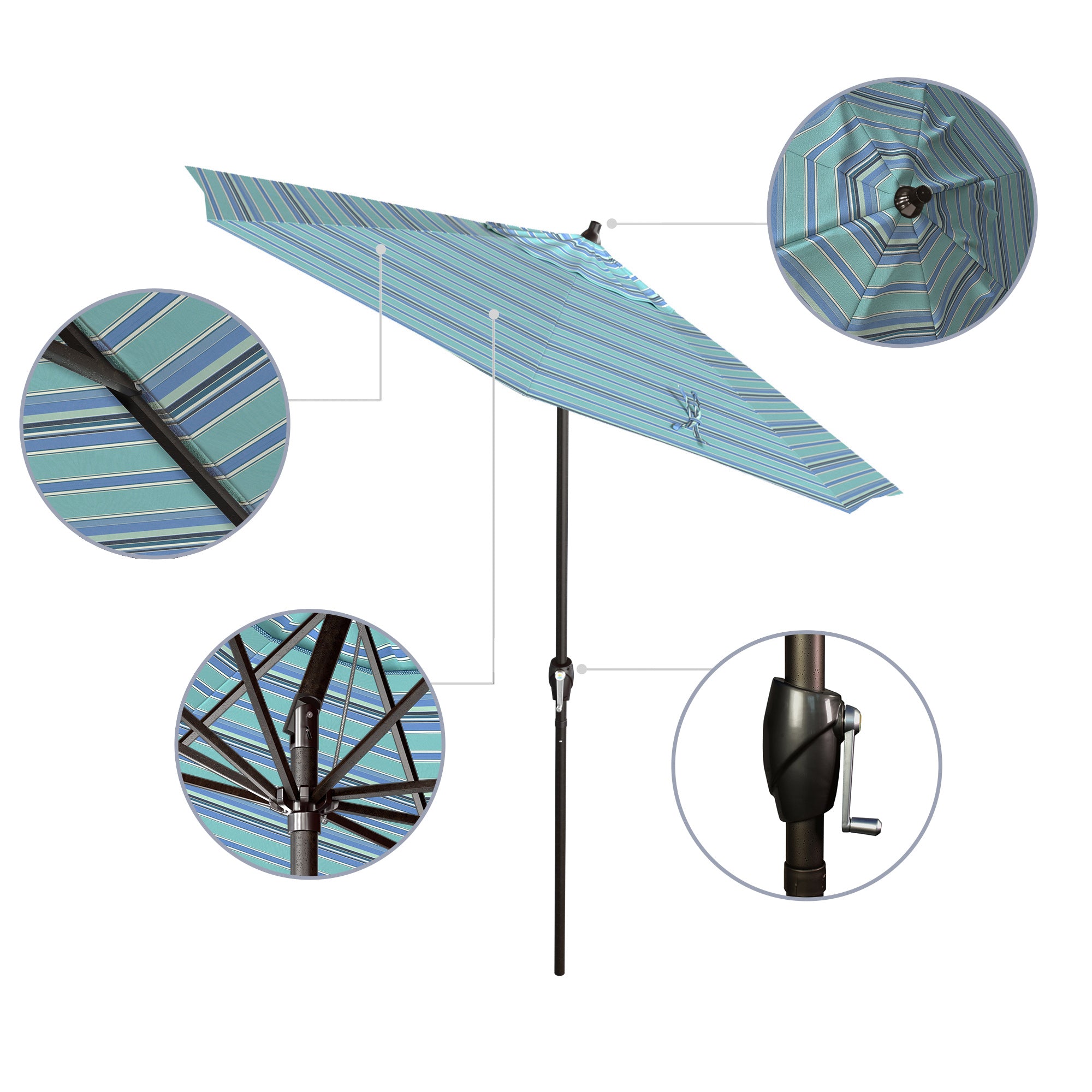 7.5' Casa Series Patio Umbrella - Sunbrella Fabric