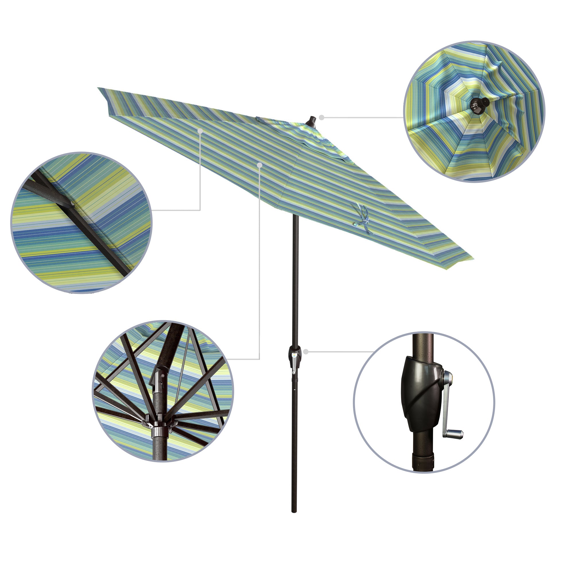 7.5' Casa Series Patio Umbrella - Sunbrella Fabric