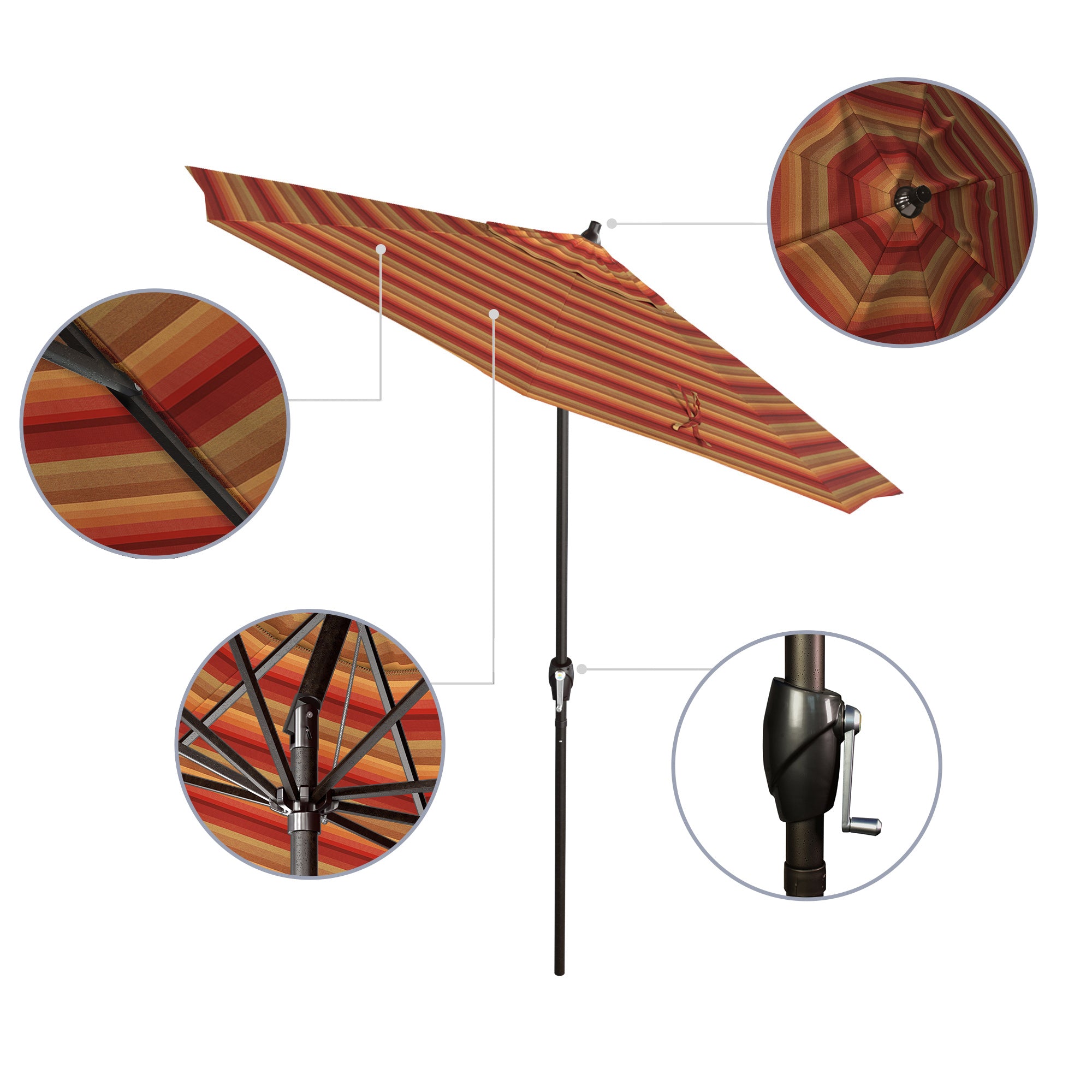 7.5' Casa Series Patio Umbrella - Sunbrella Fabric