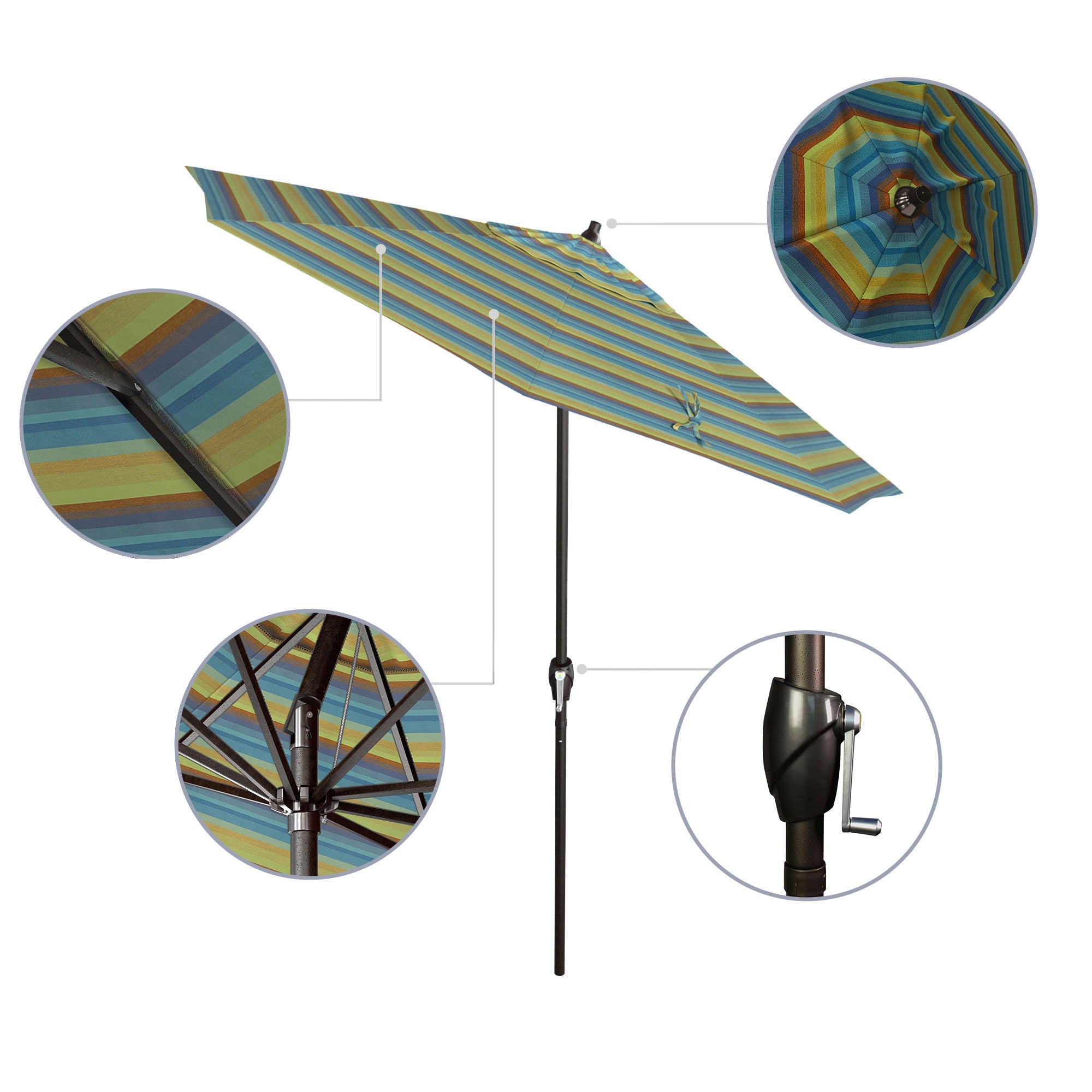 7.5' Casa Series Patio Umbrella - Sunbrella Fabric