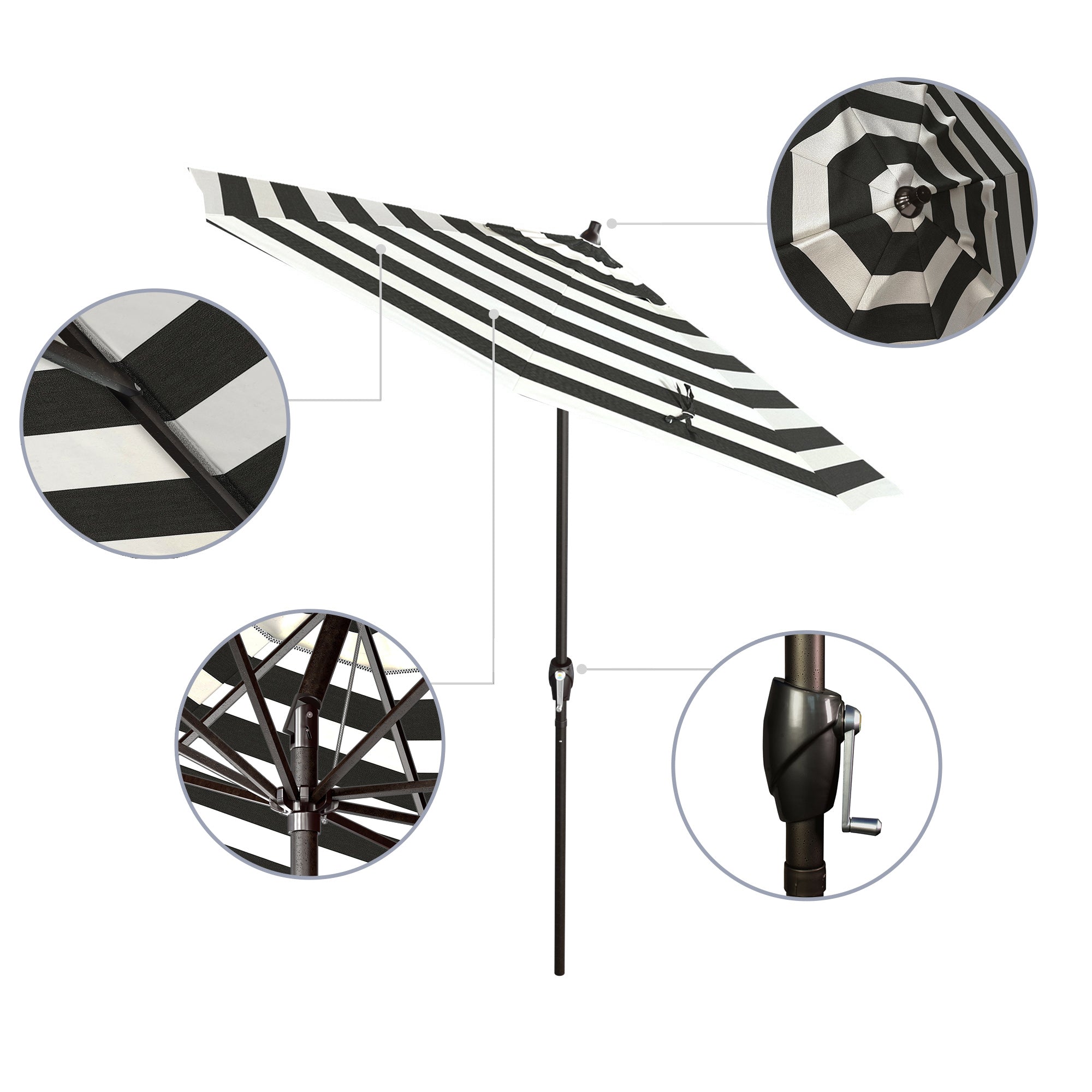 7.5' Casa Series Patio Umbrella - Sunbrella Fabric