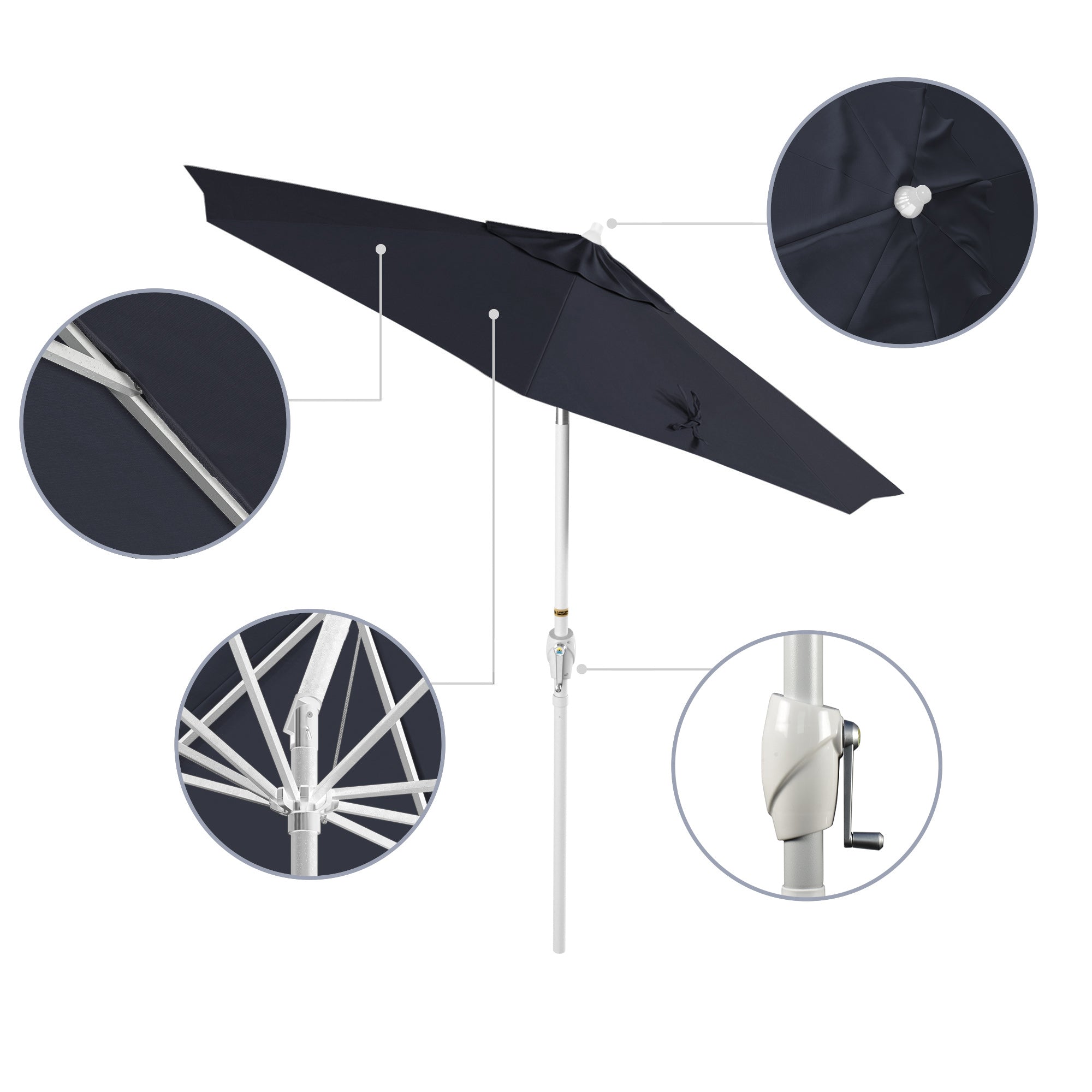 7.5' Casa Series Patio Umbrella - Sunbrella Fabric