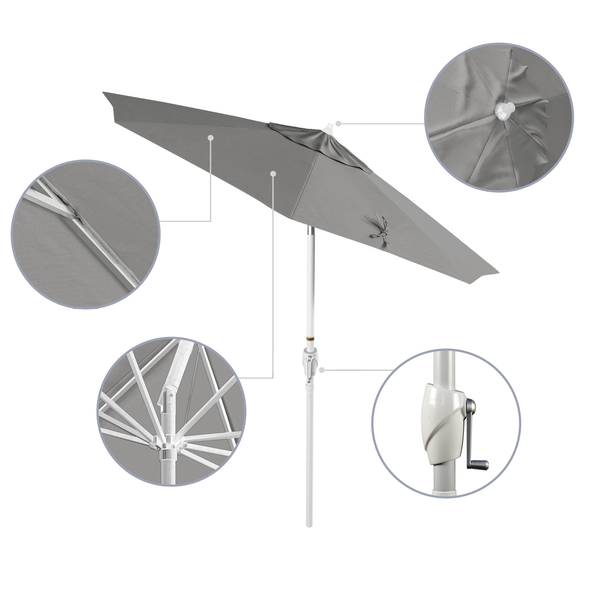 7.5' Casa Series Patio Umbrella - Sunbrella Fabric