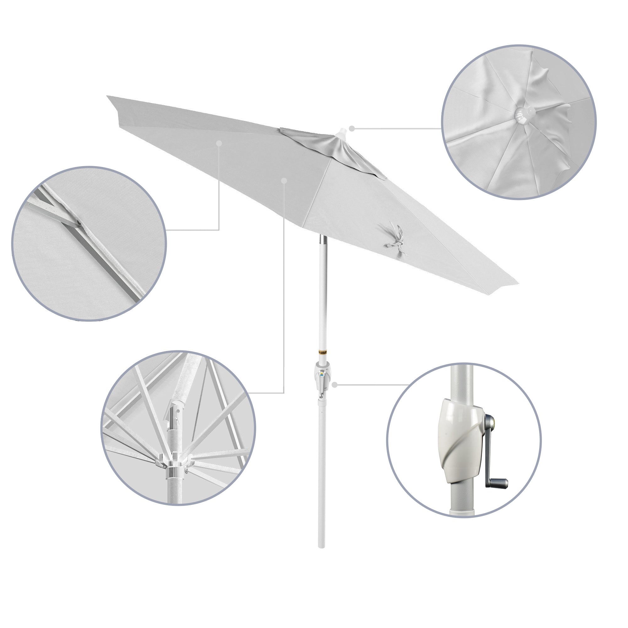 7.5' Casa Series Patio Umbrella - Sunbrella Fabric