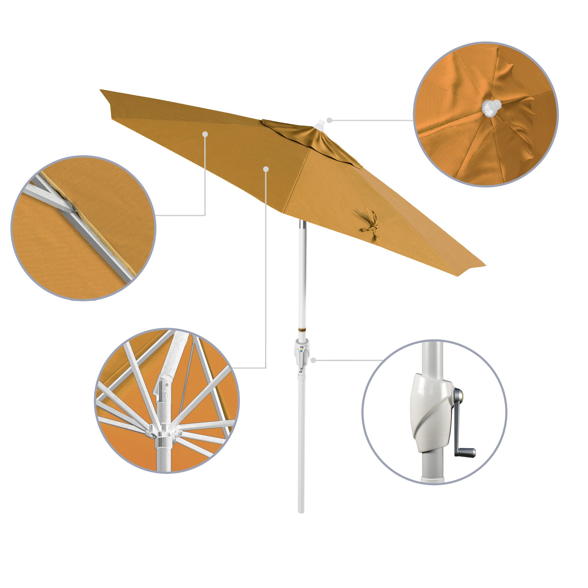 7.5' Casa Series Patio Umbrella - Sunbrella Fabric