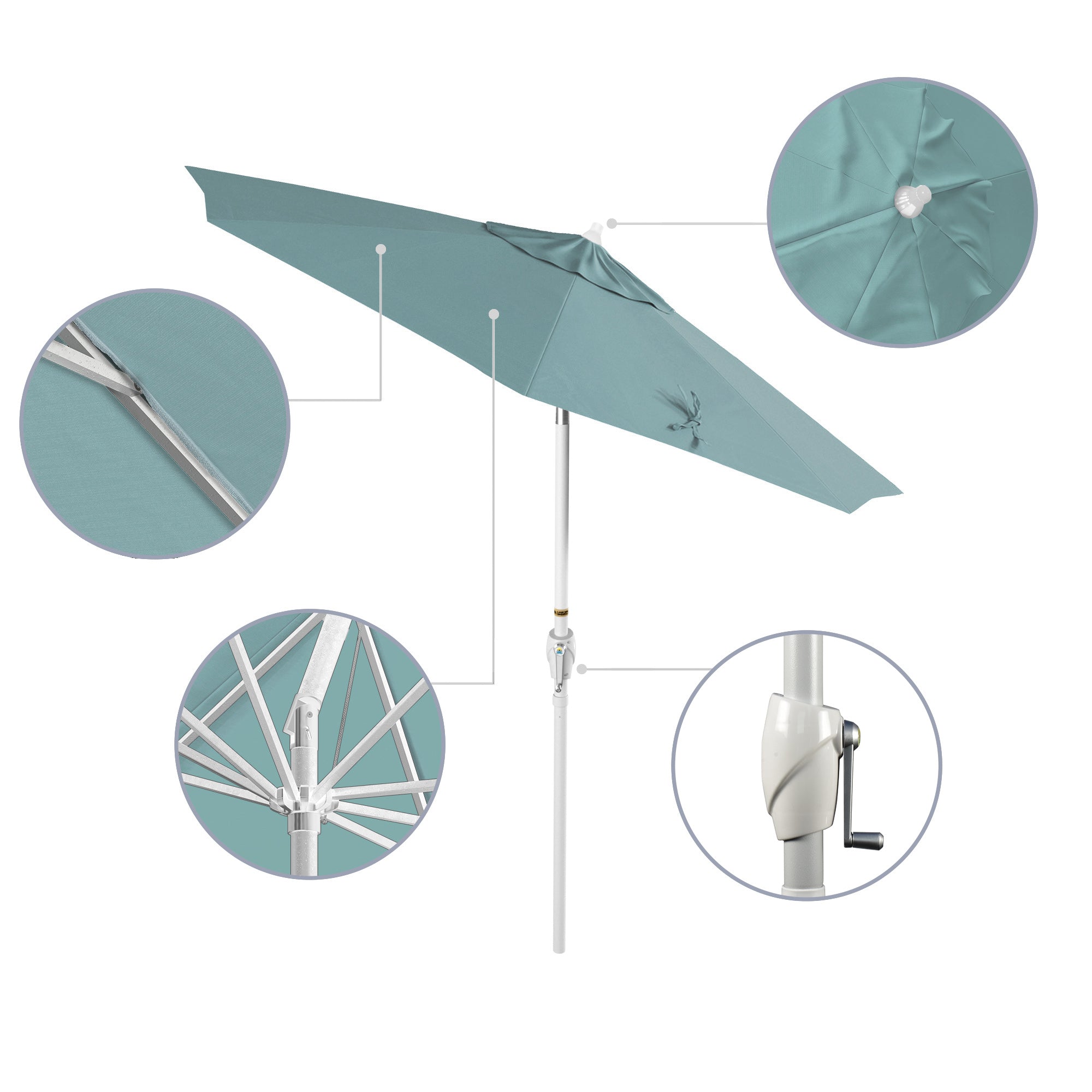 7.5' Casa Series Patio Umbrella - Sunbrella Fabric
