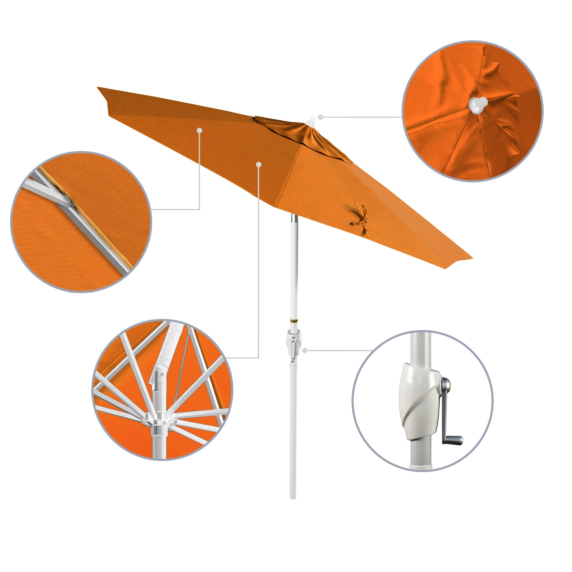 7.5' Casa Series Patio Umbrella - Sunbrella Fabric