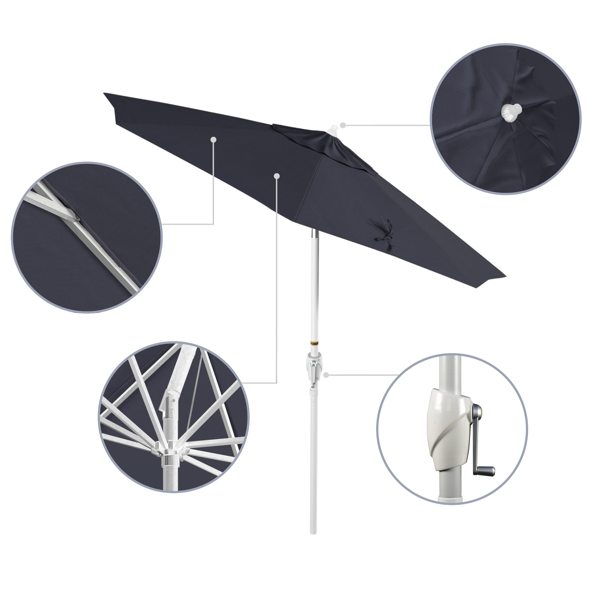 7.5' Casa Series Patio Umbrella - Sunbrella Fabric