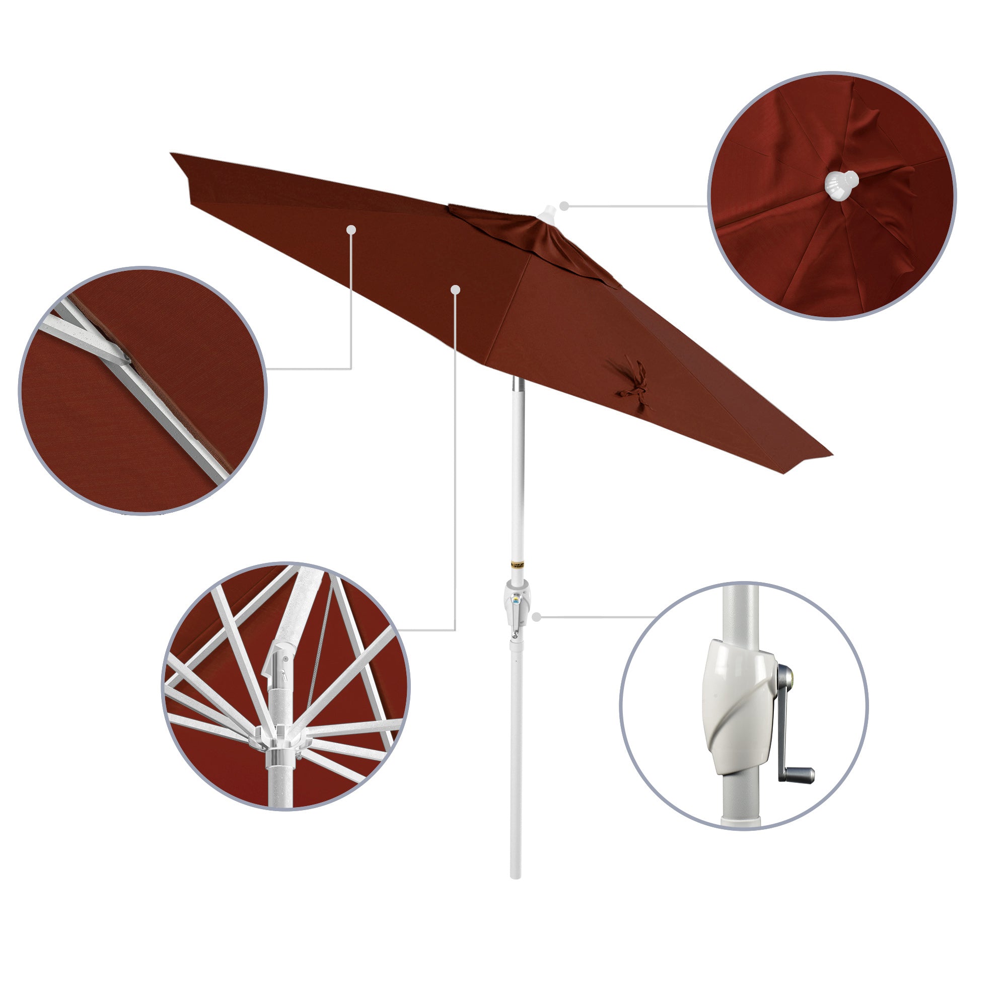 7.5' Casa Series Patio Umbrella - Sunbrella Fabric