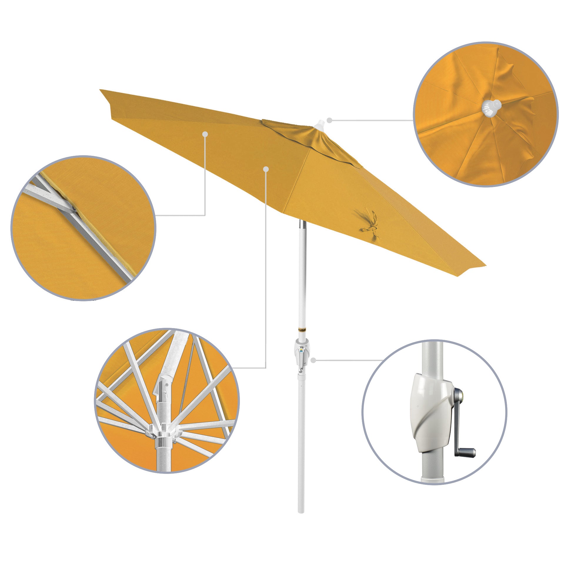 7.5' Casa Series Patio Umbrella - Sunbrella Fabric