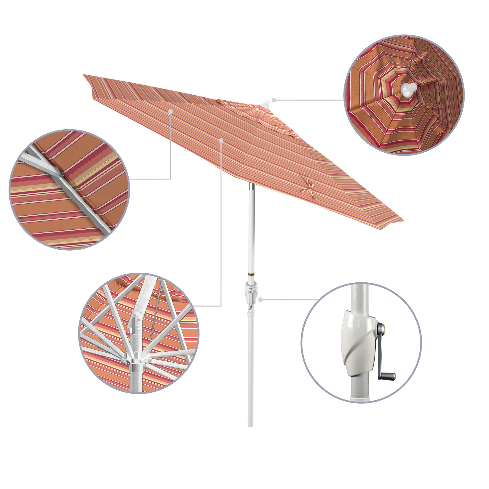 7.5' Casa Series Patio Umbrella - Sunbrella Fabric