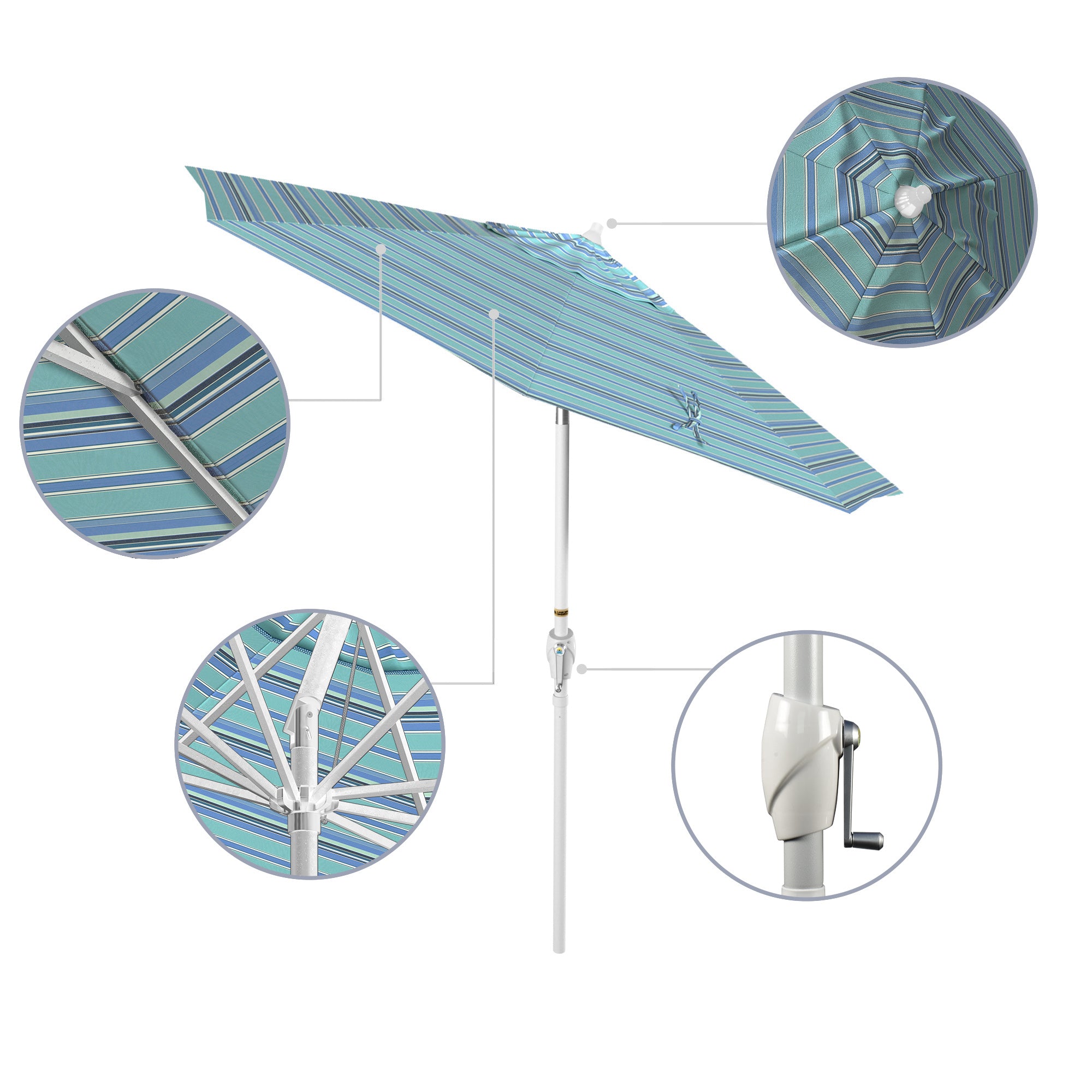 7.5' Casa Series Patio Umbrella - Sunbrella Fabric