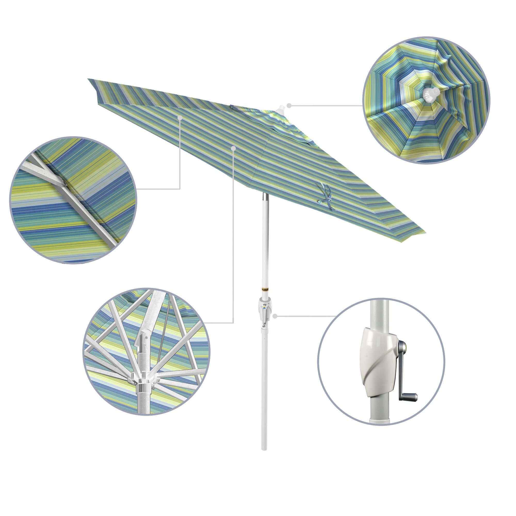 7.5' Casa Series Patio Umbrella - Sunbrella Fabric