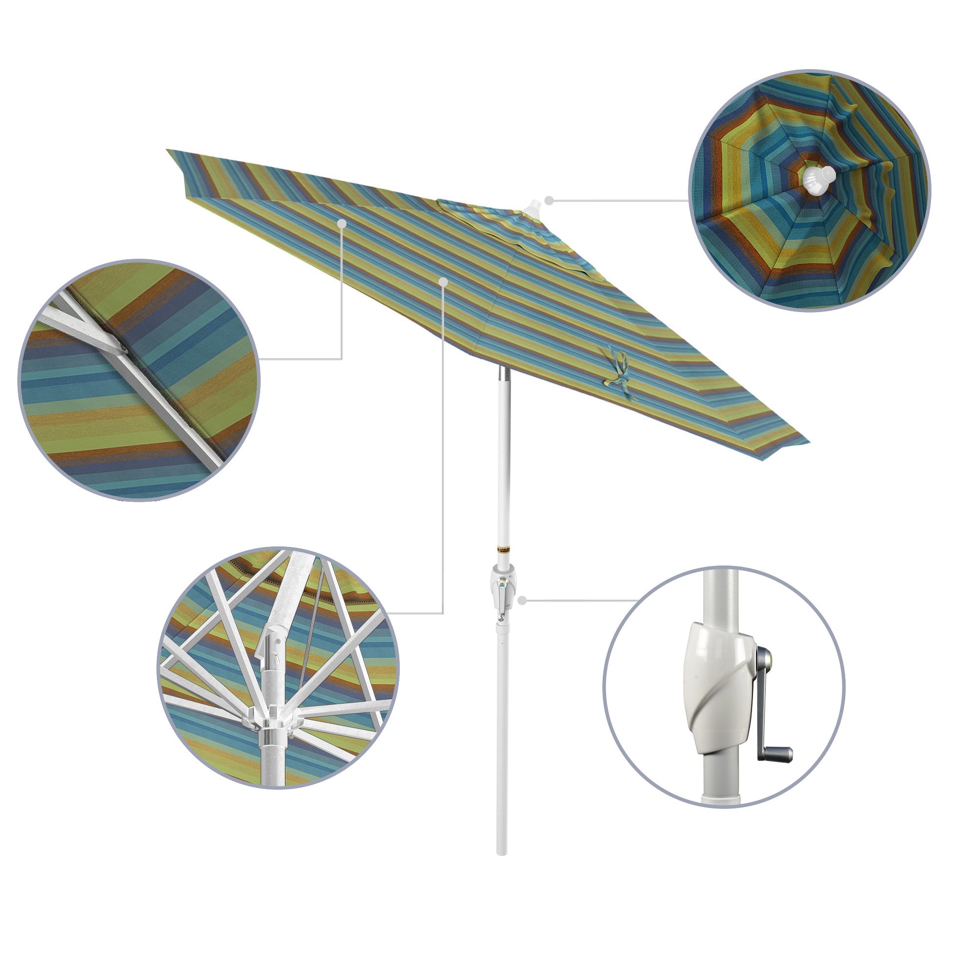 7.5' Casa Series Patio Umbrella - Sunbrella Fabric