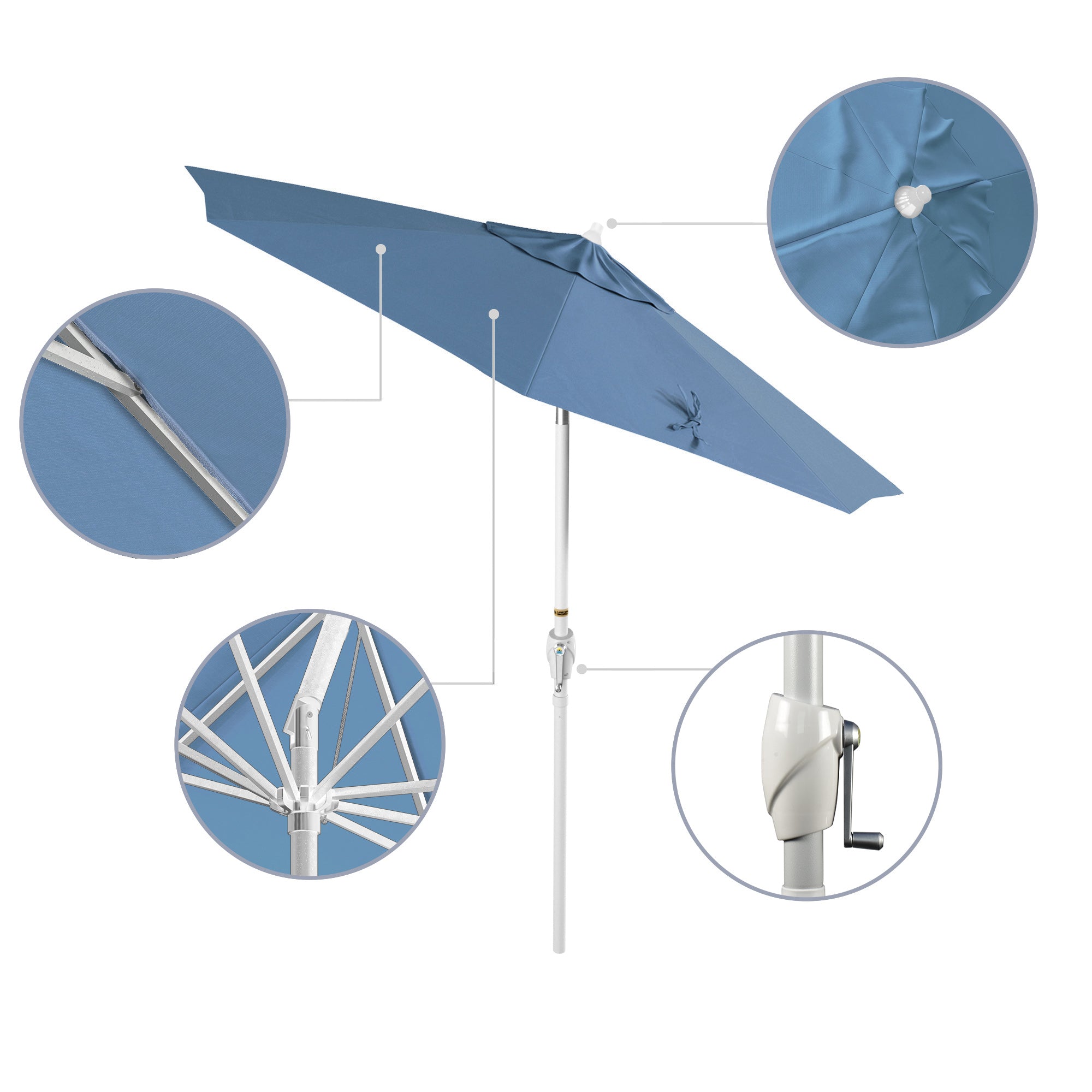 7.5' Casa Series Patio Umbrella - Sunbrella Fabric