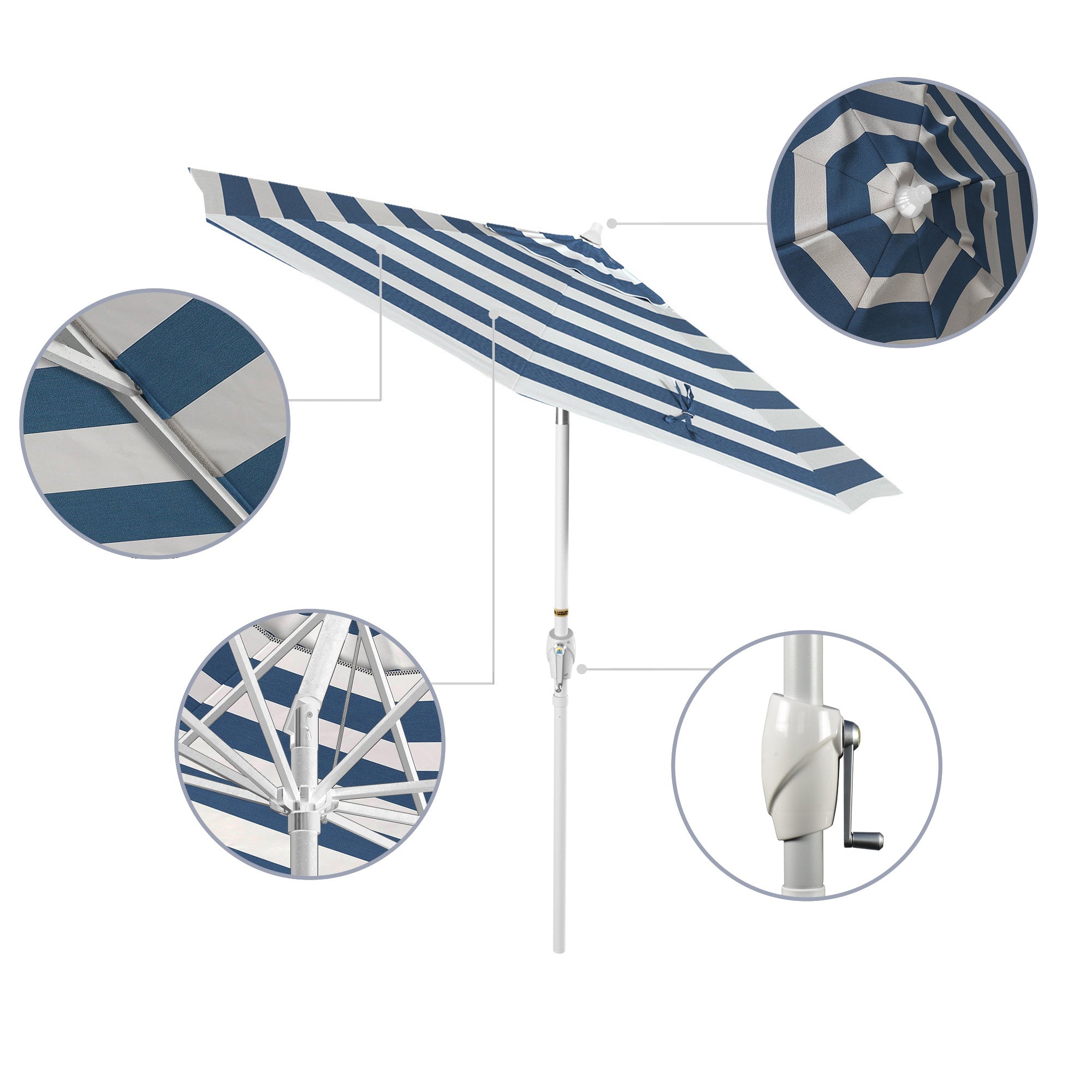 7.5' Casa Series Patio Umbrella - Sunbrella Fabric