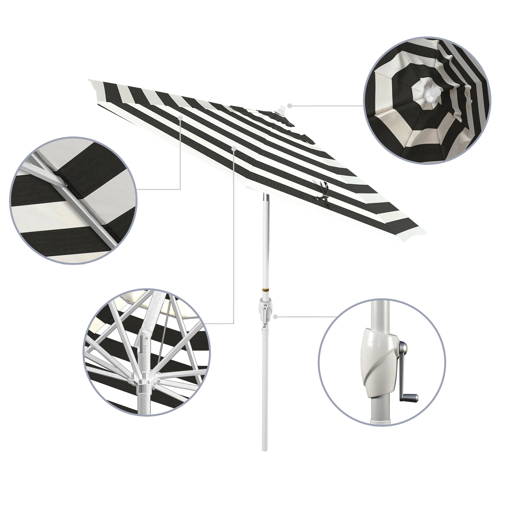 7.5' Casa Series Patio Umbrella - Sunbrella Fabric