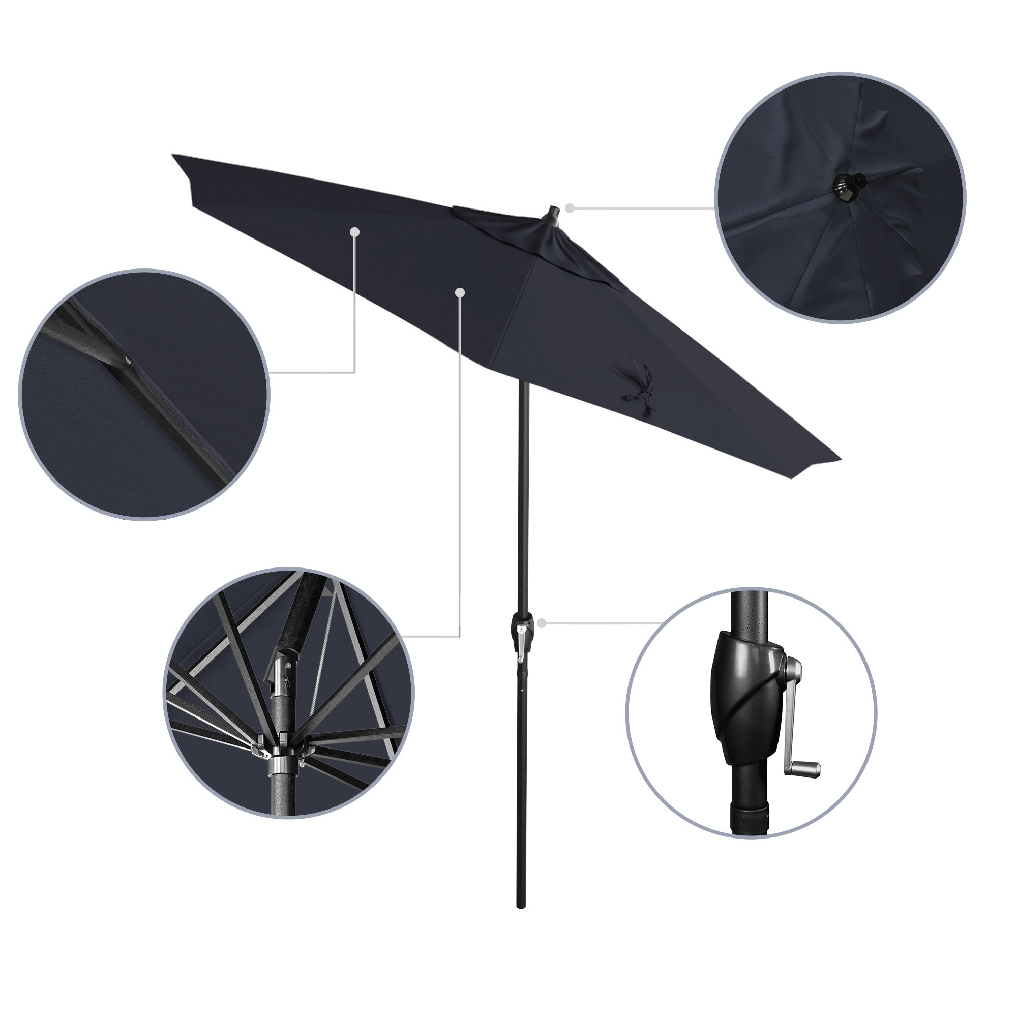 7.5' Casa Series Patio Umbrella - Sunbrella Fabric