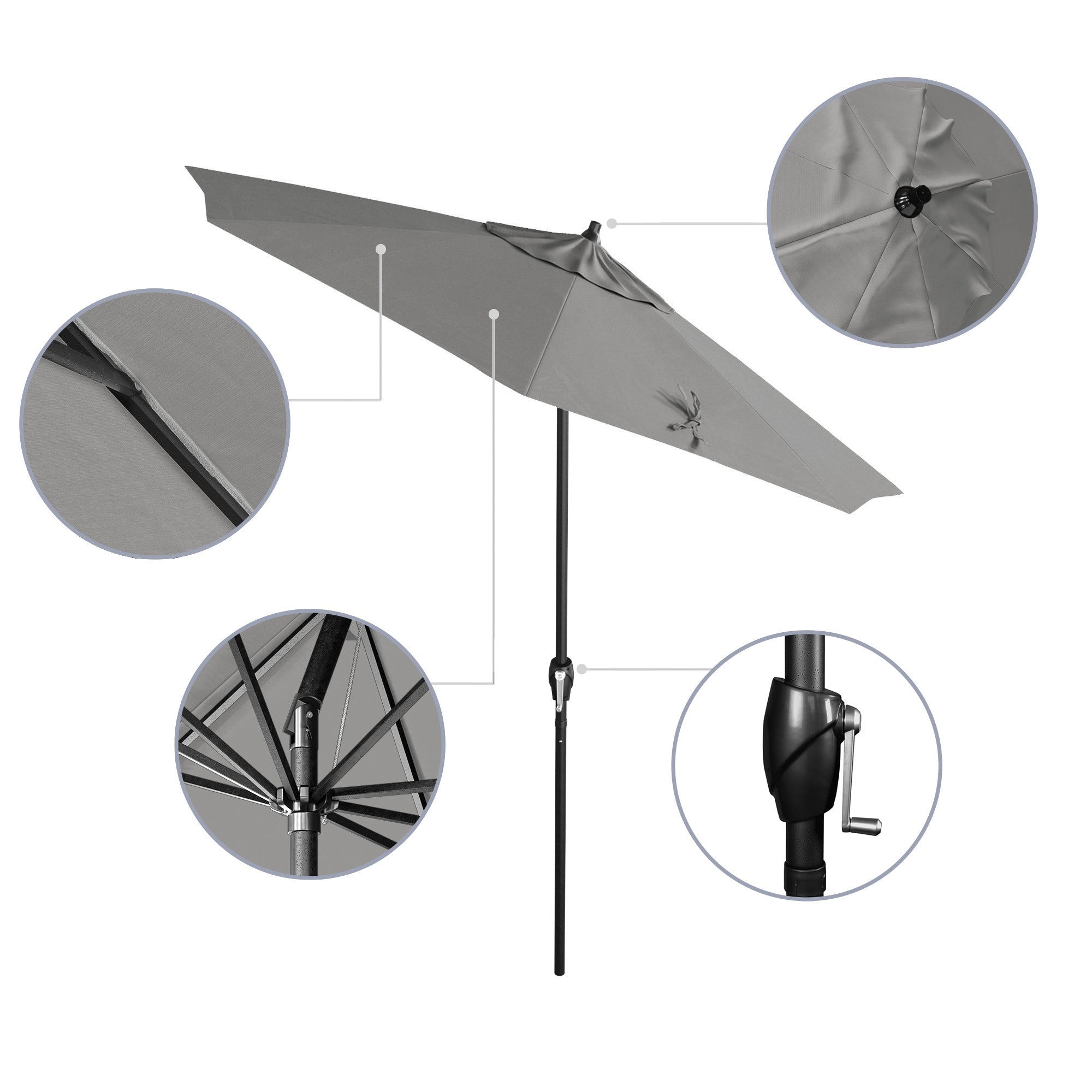 7.5' Casa Series Patio Umbrella - Sunbrella Fabric