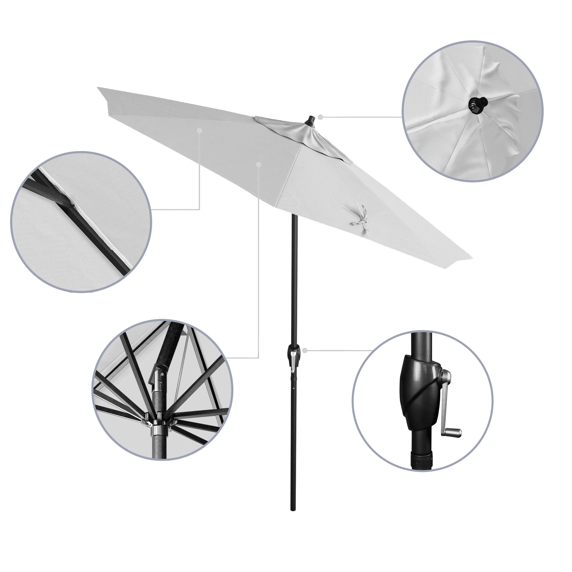 7.5' Casa Series Patio Umbrella - Sunbrella Fabric