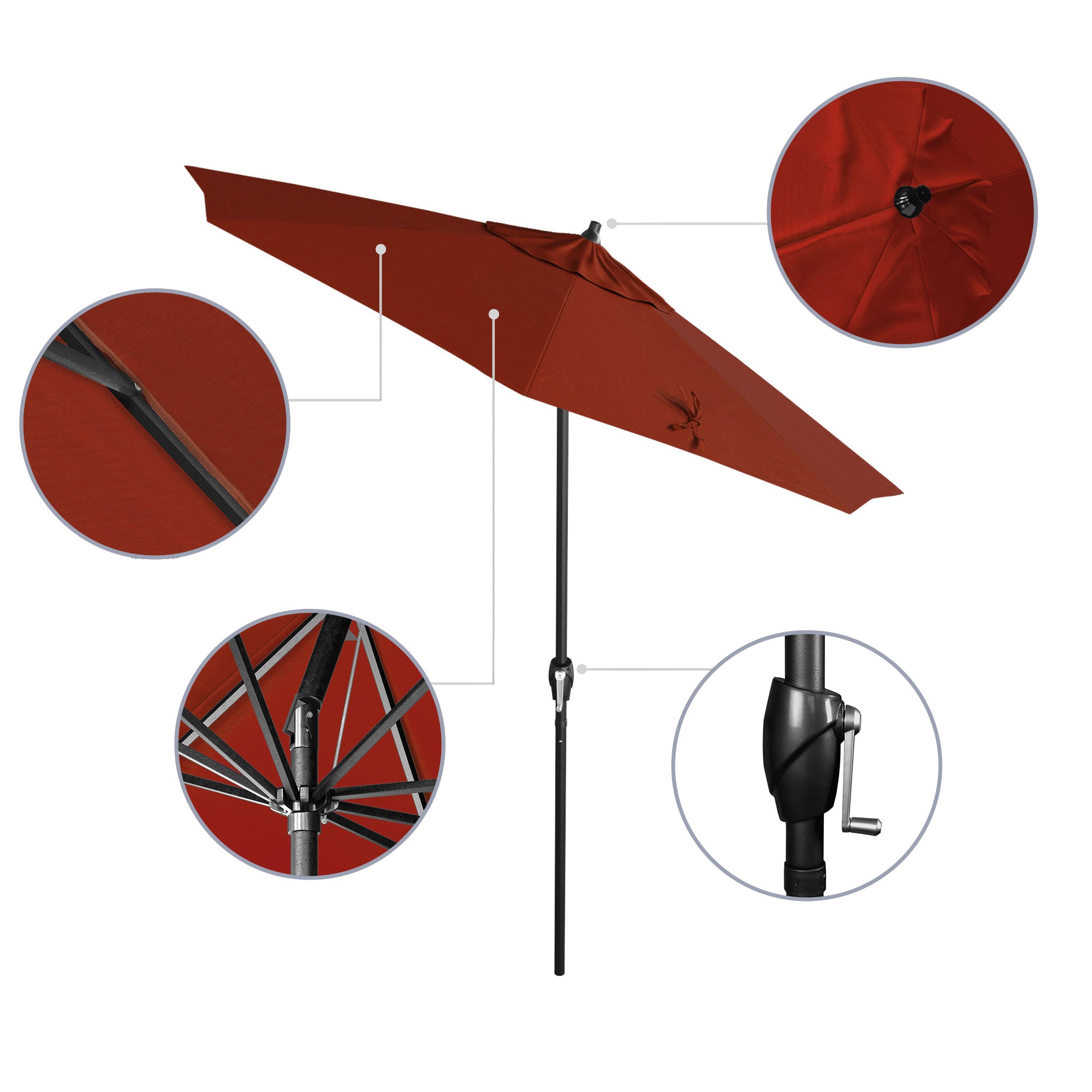 7.5' Casa Series Patio Umbrella - Sunbrella Fabric