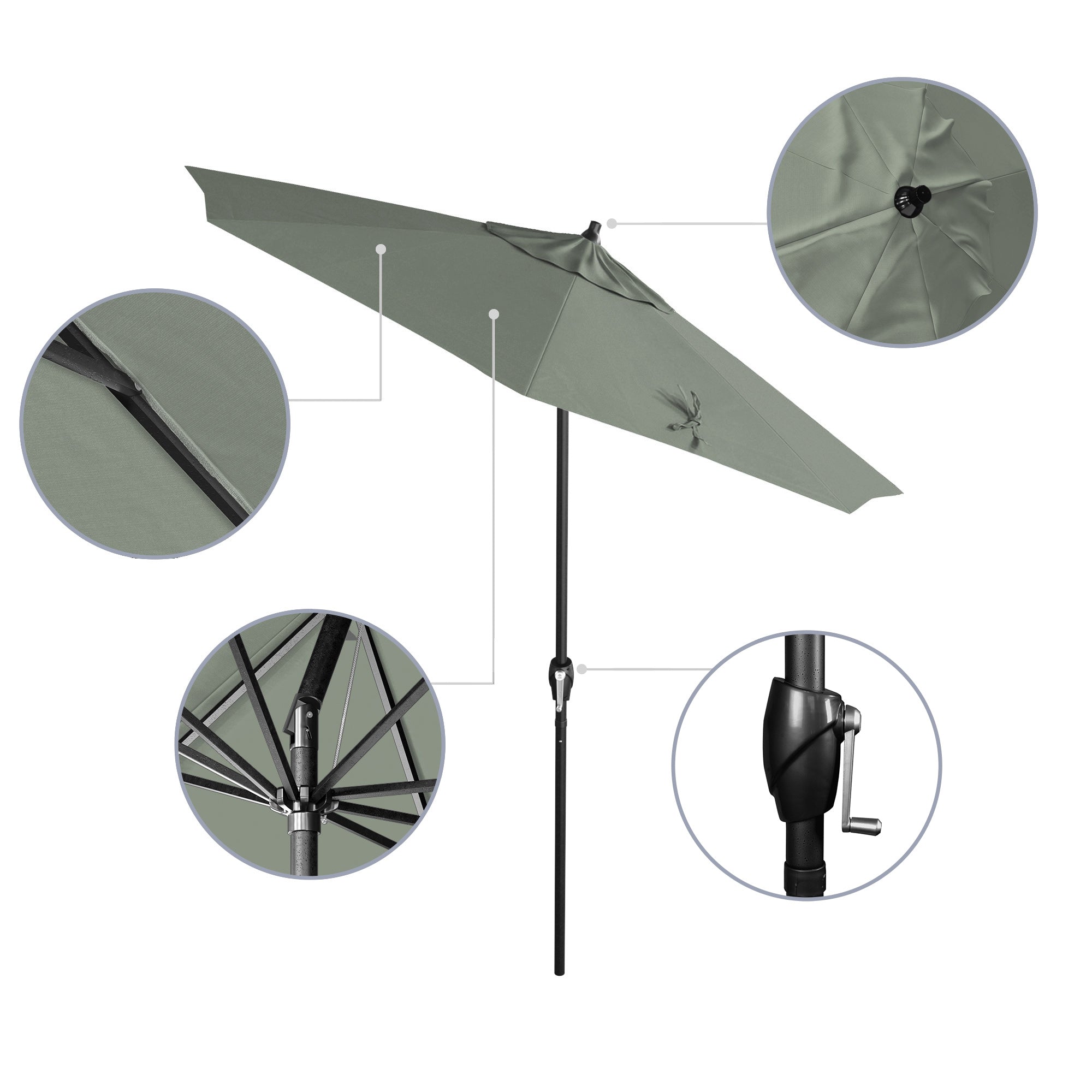 7.5' Casa Series Patio Umbrella - Sunbrella Fabric