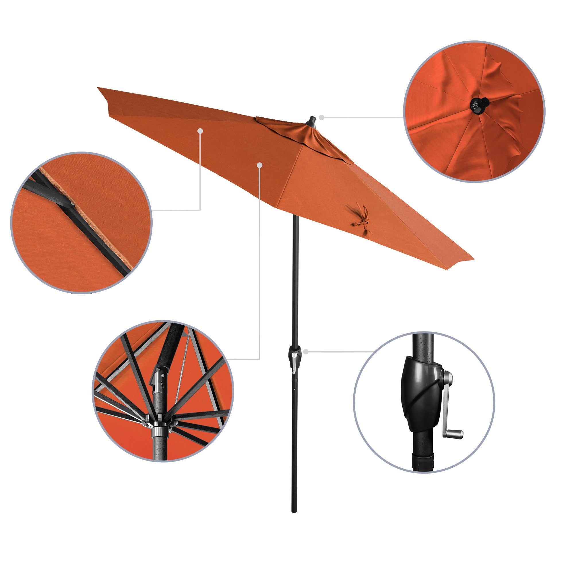 7.5' Casa Series Patio Umbrella - Sunbrella Fabric