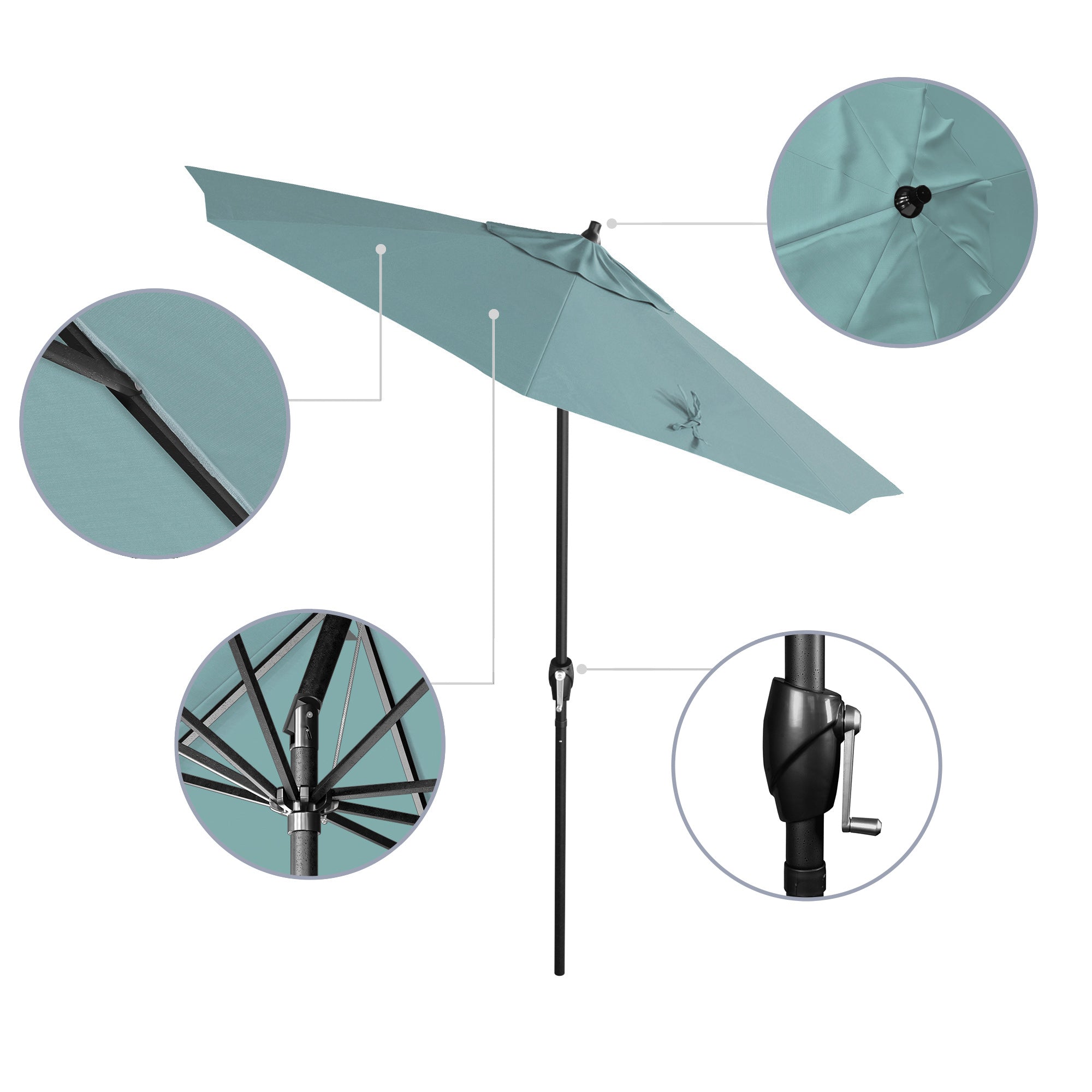 7.5' Casa Series Patio Umbrella - Sunbrella Fabric